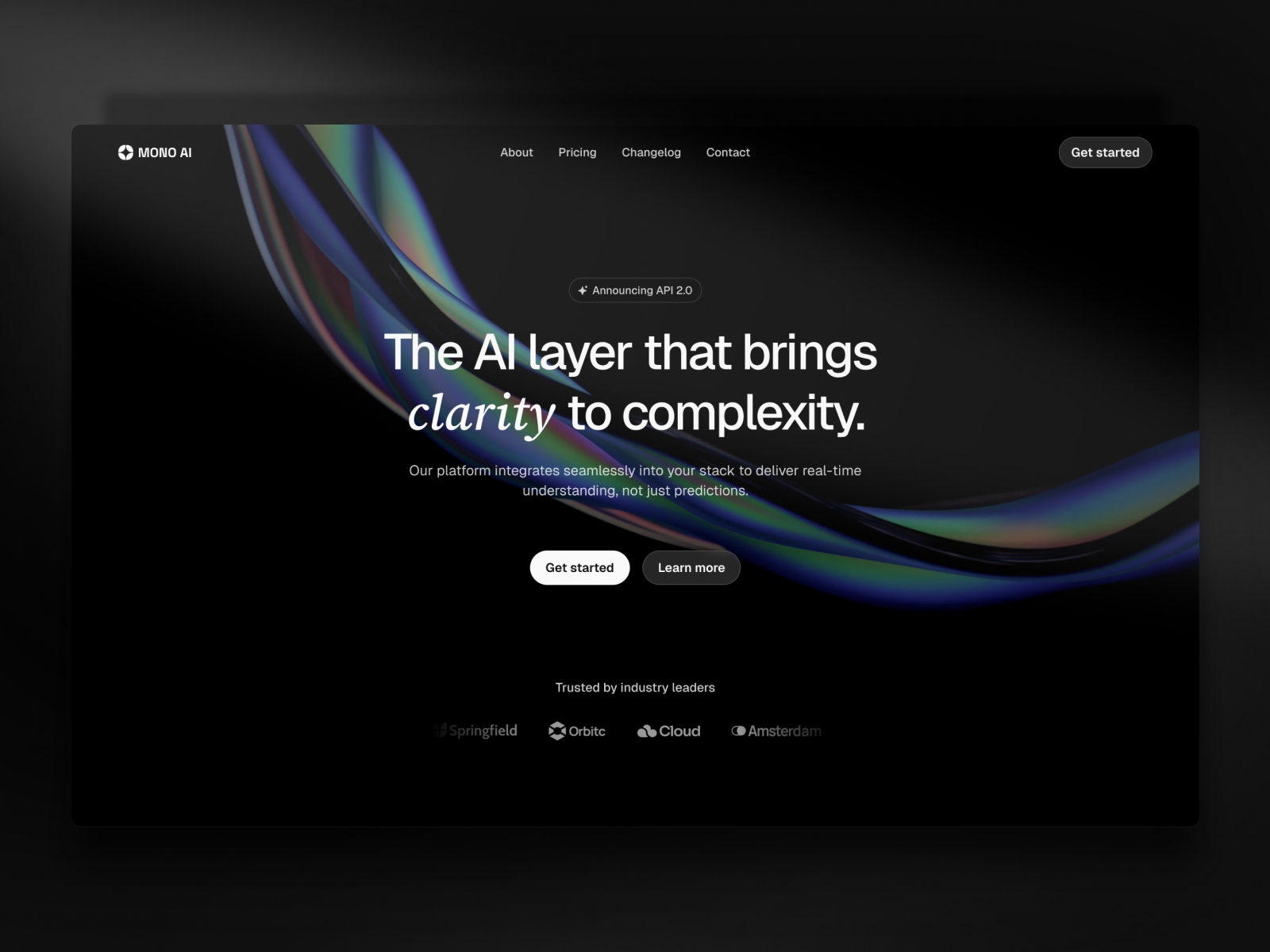 Screenshot of Mono ai website