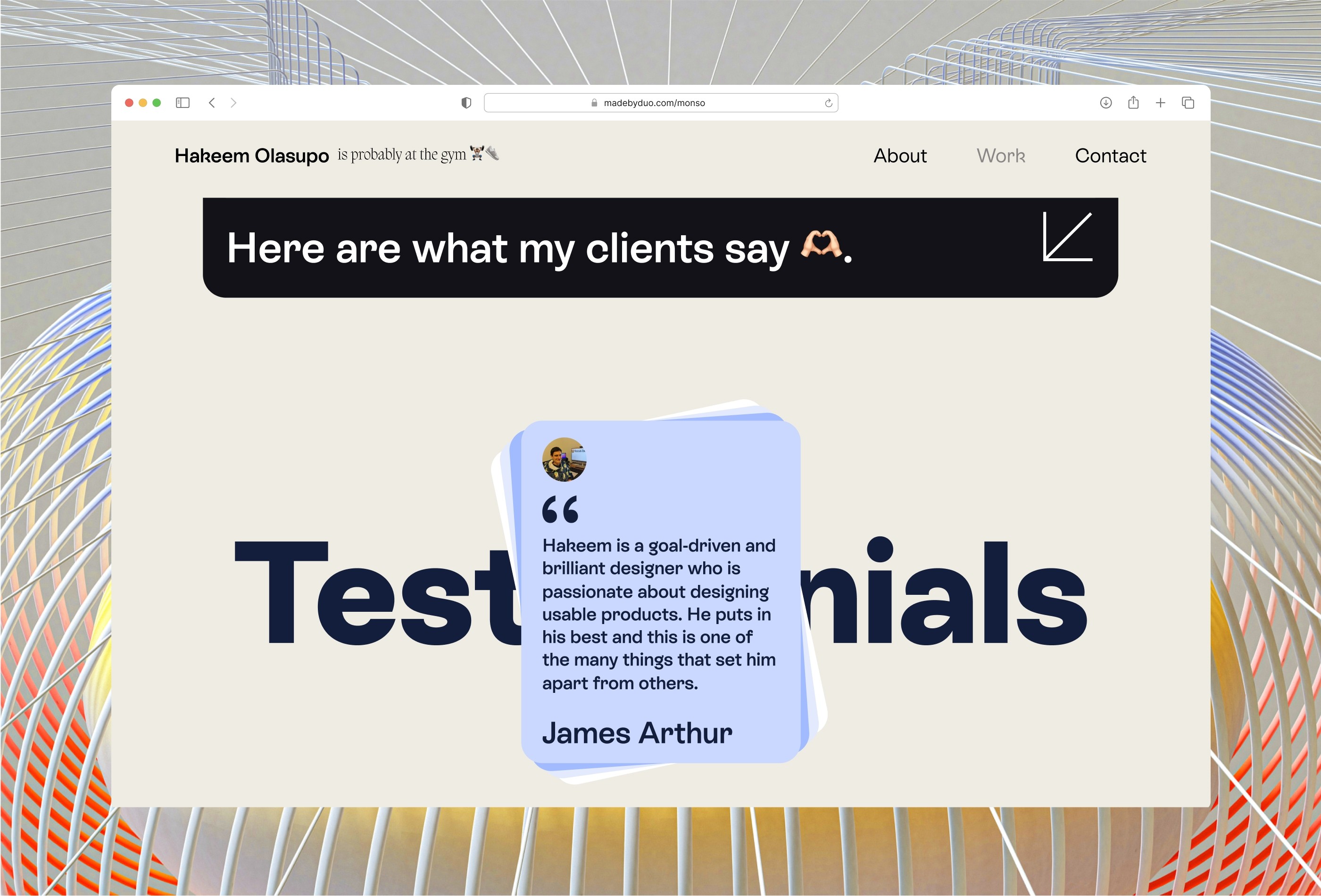 Screenshot 3 of Monso portfolio