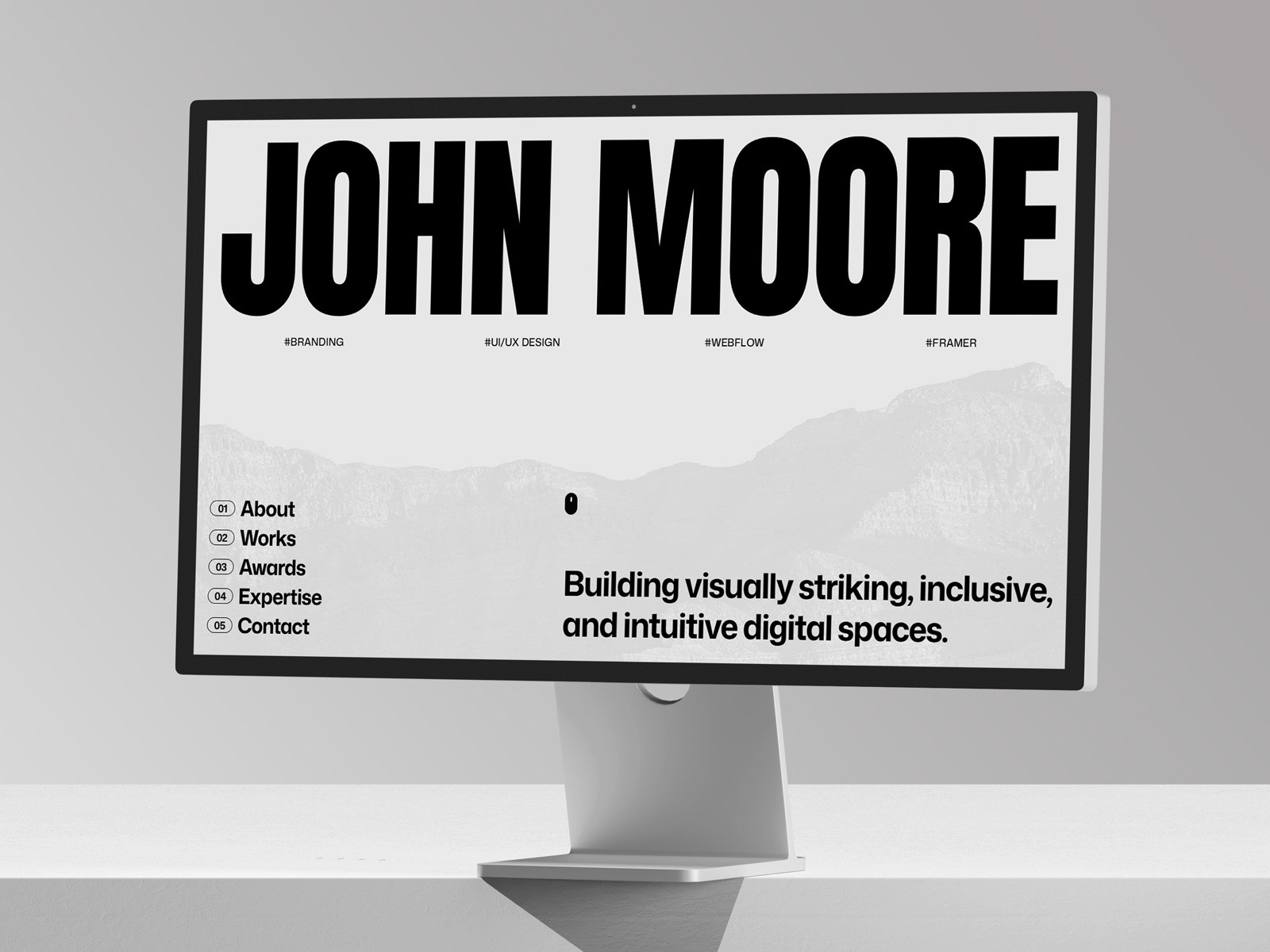 Screenshot of Moore website