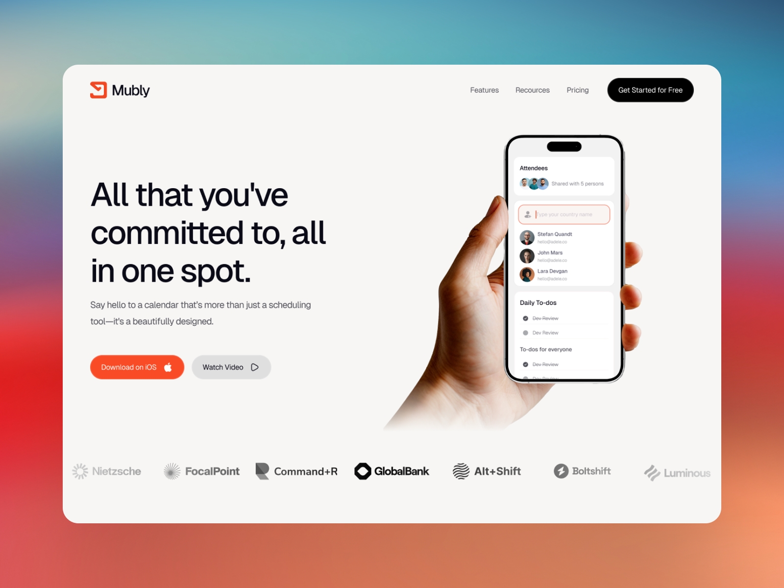 Screenshot of Mubly website