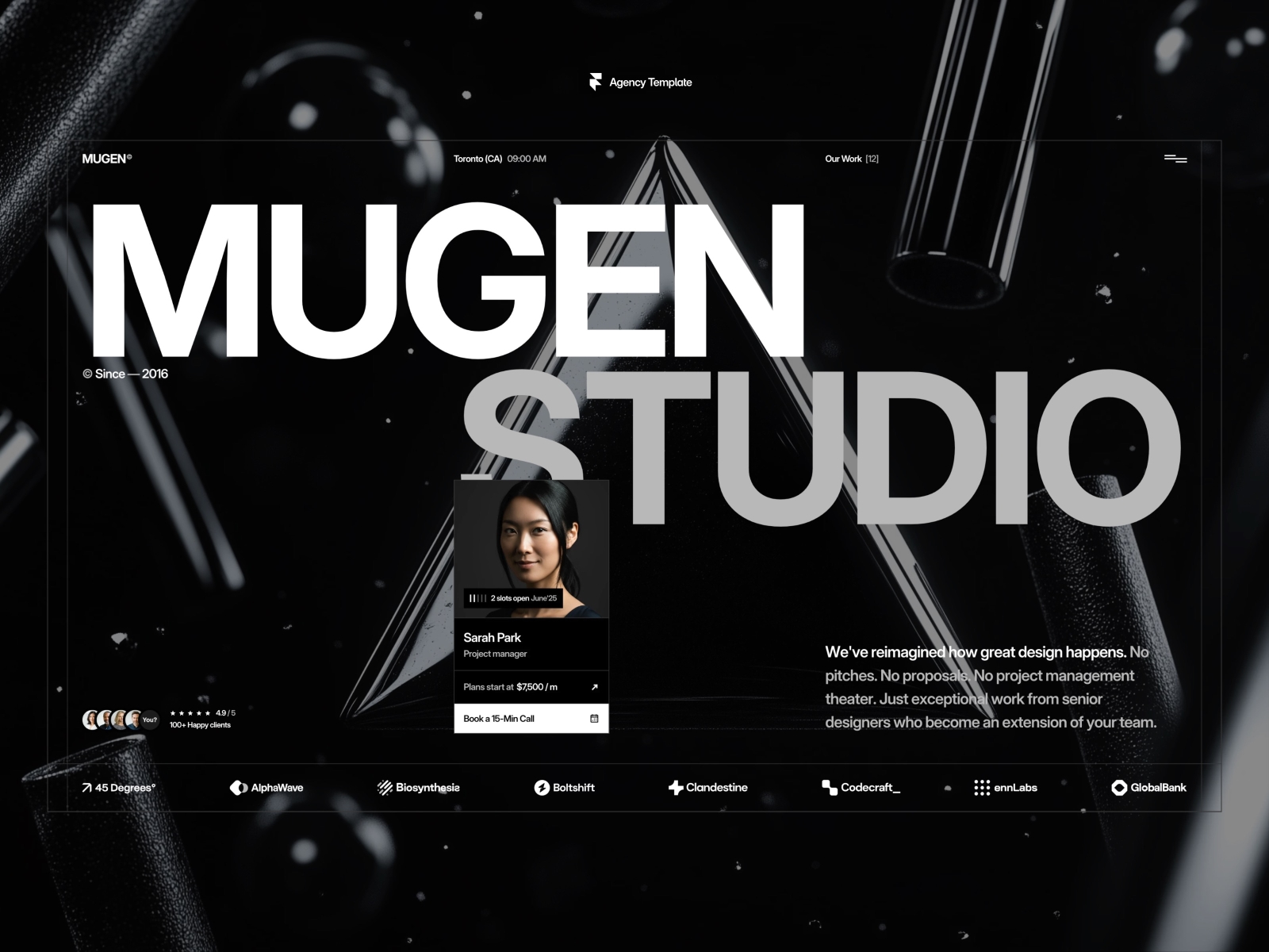 Screenshot of Mugen website