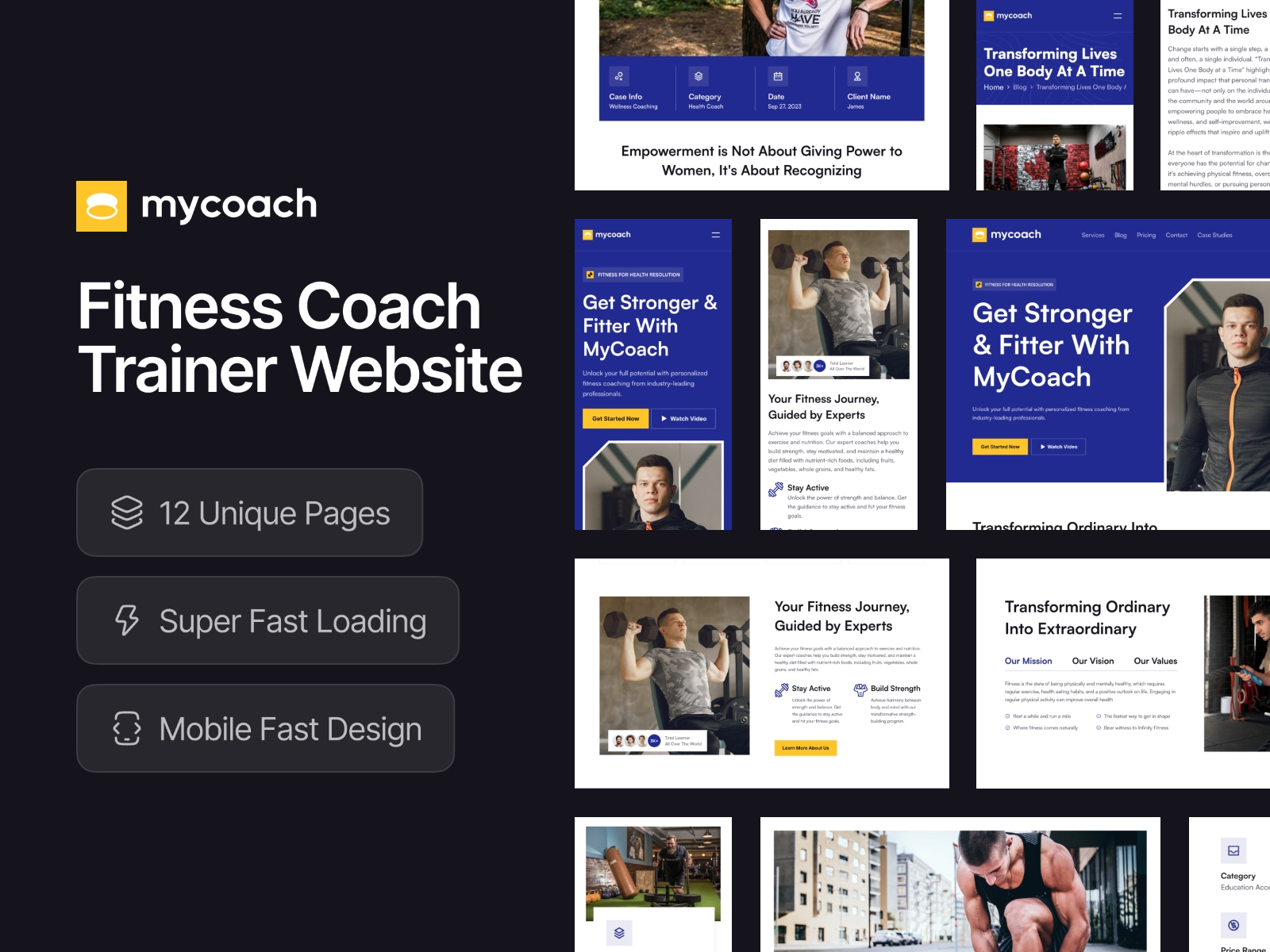 Screenshot of Mycoach website
