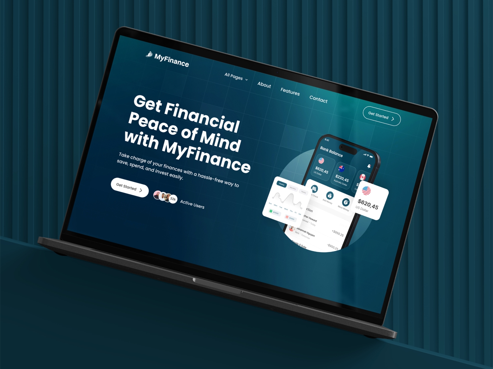 Screenshot of Myfinance website