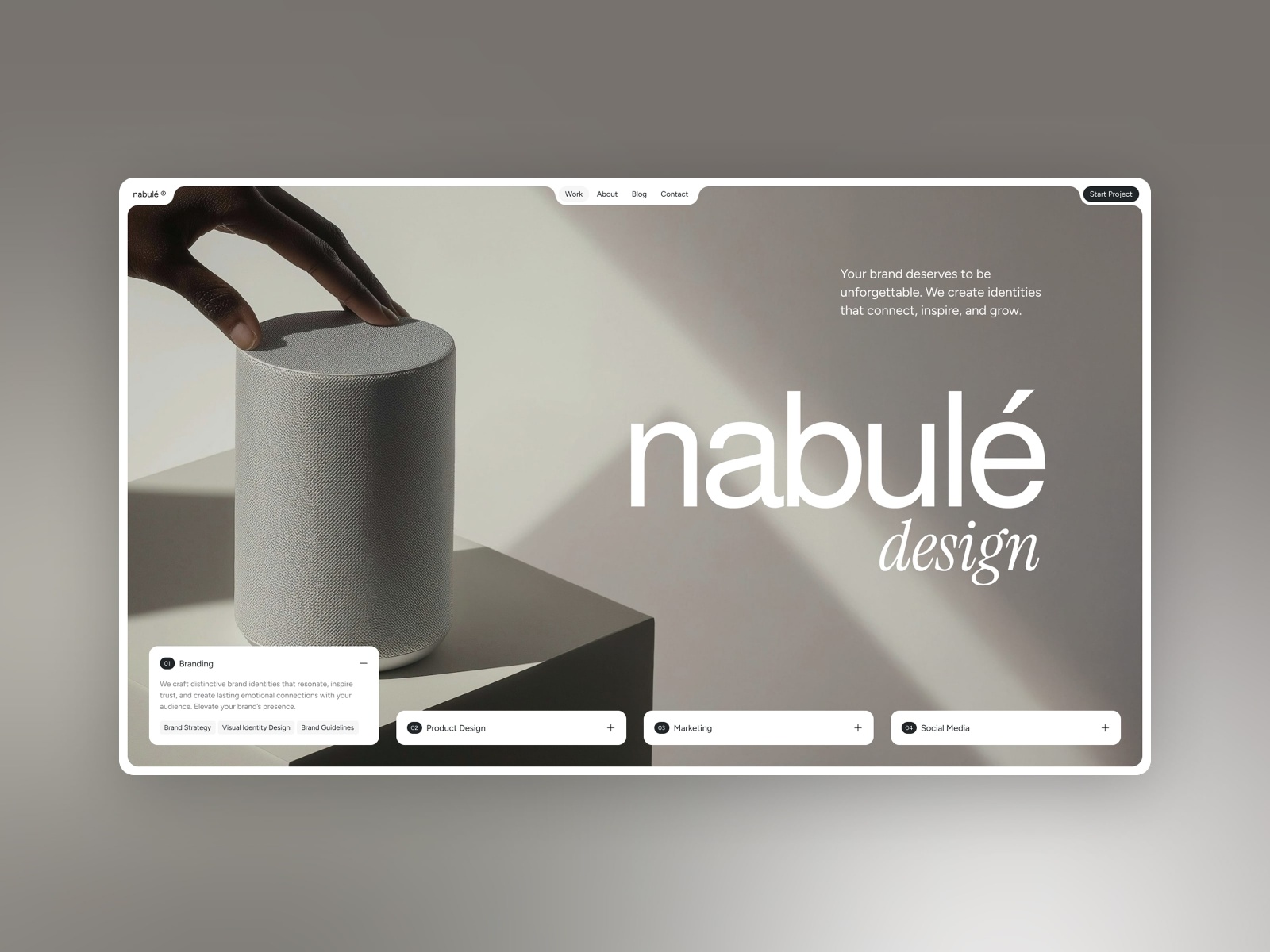 Screenshot of Nabule website