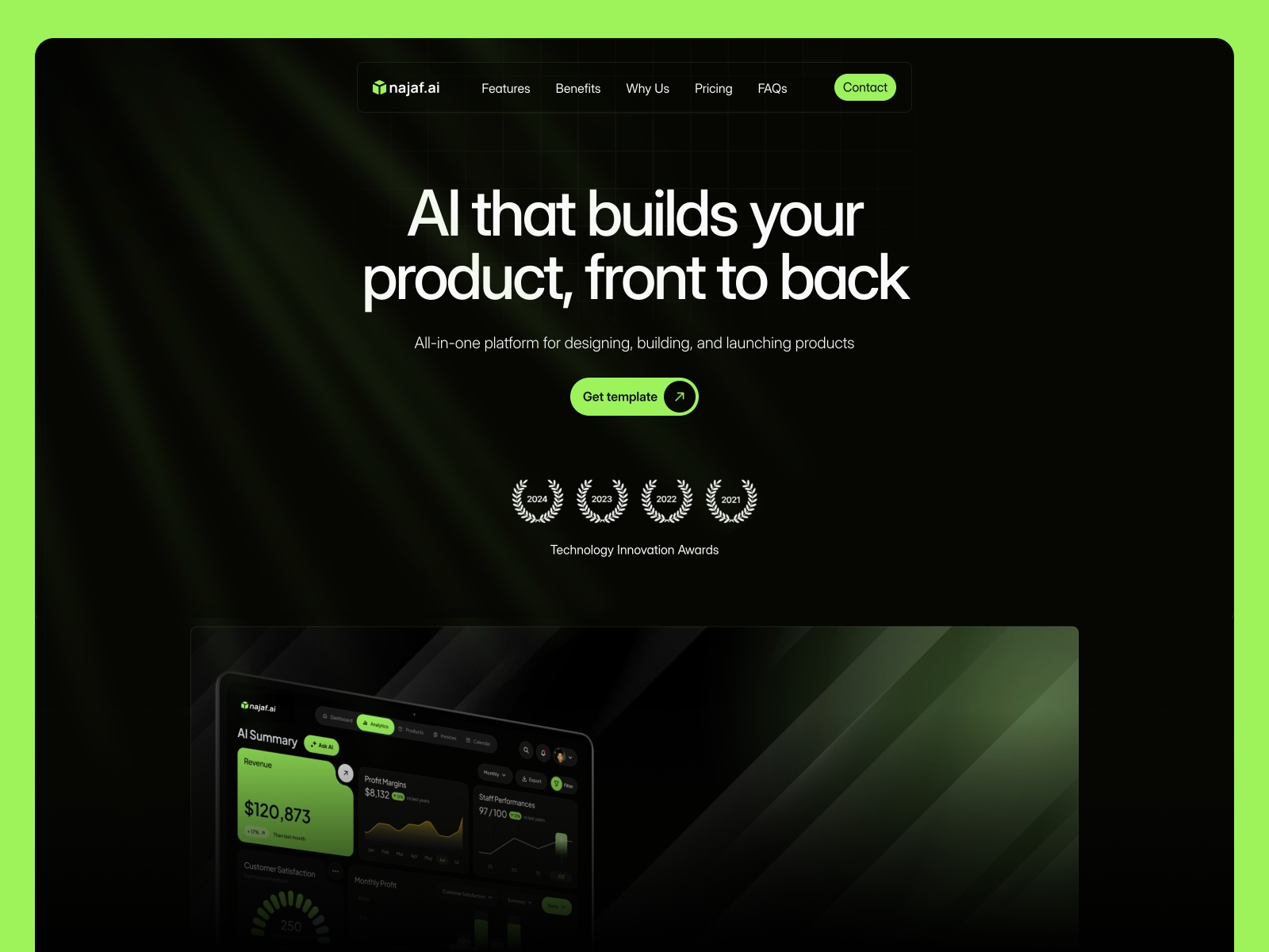 Screenshot of Najaf website