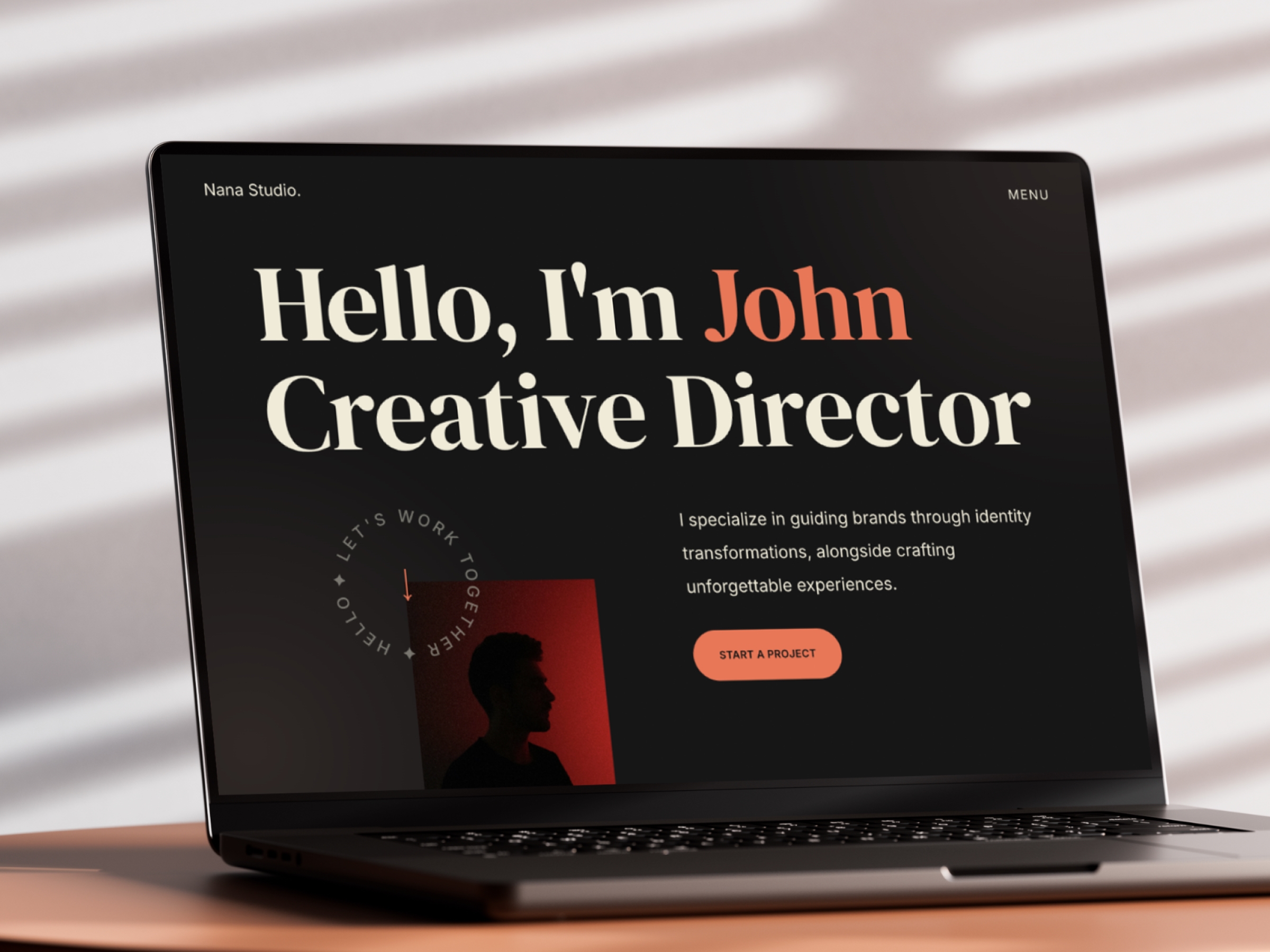 Screenshot of Nana studio website