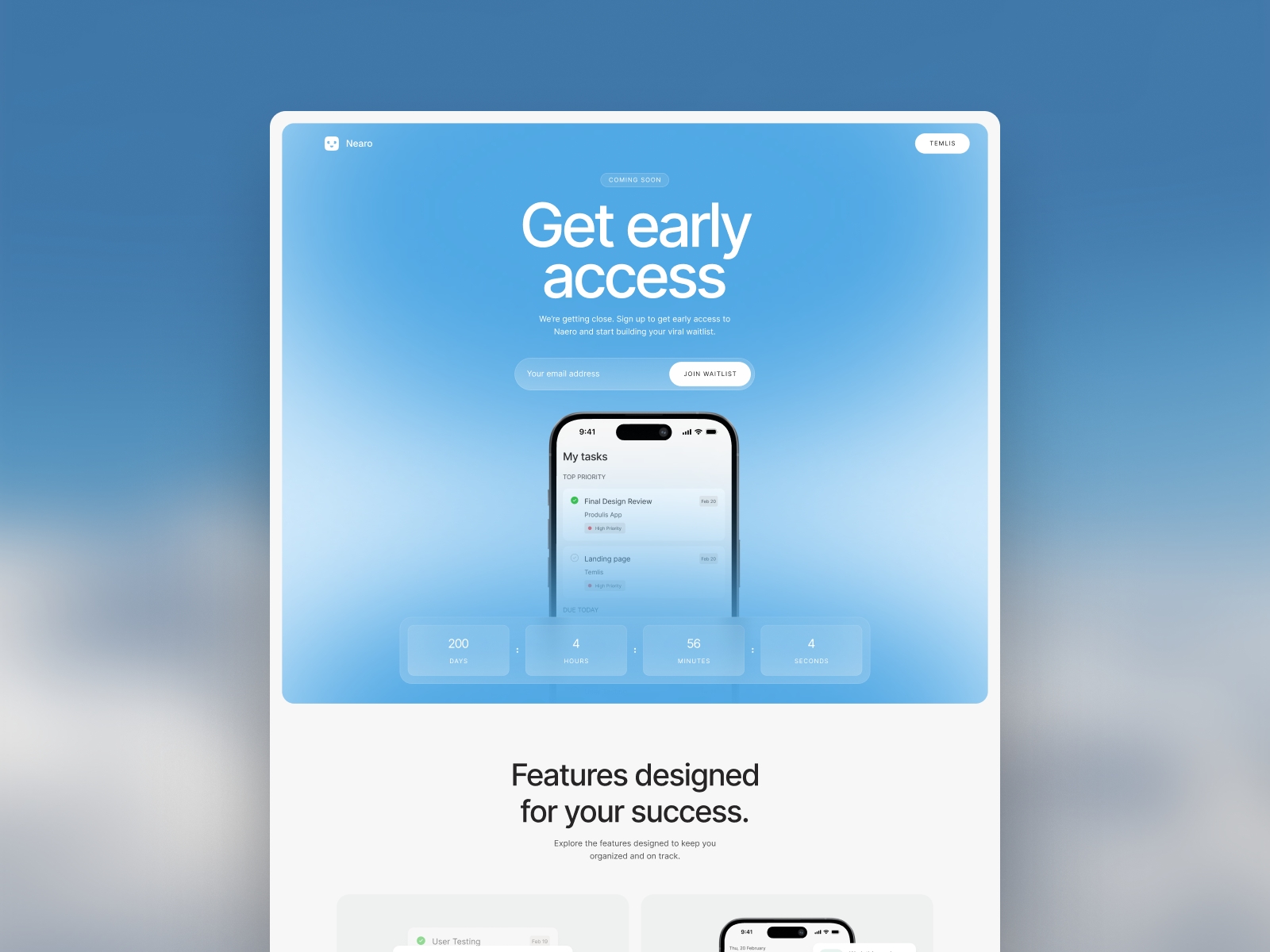 Screenshot of Nearo website