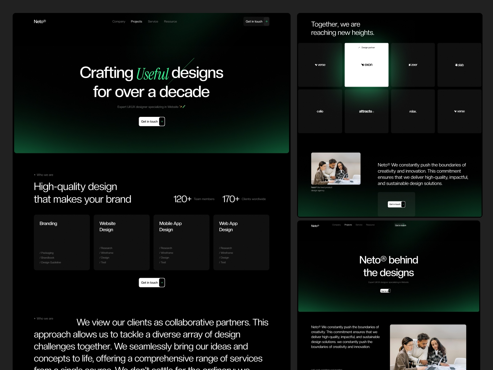 Screenshot of Neto website
