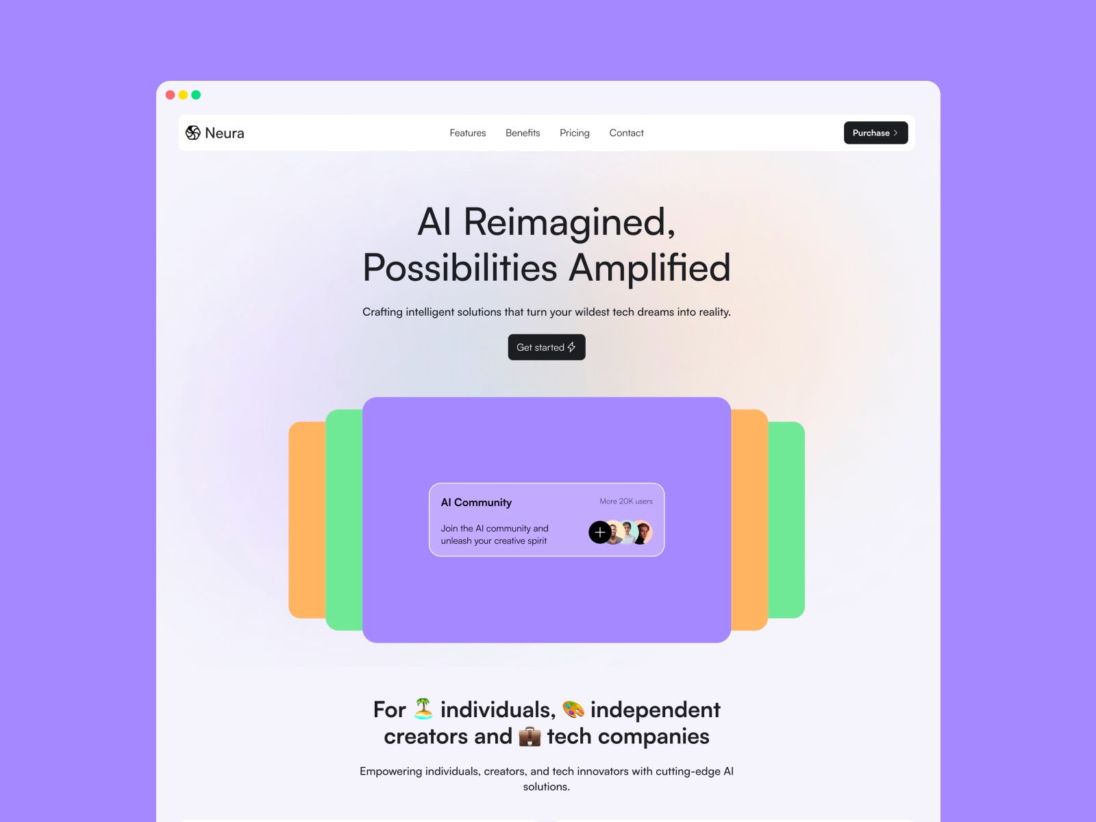 Screenshot of Neura website