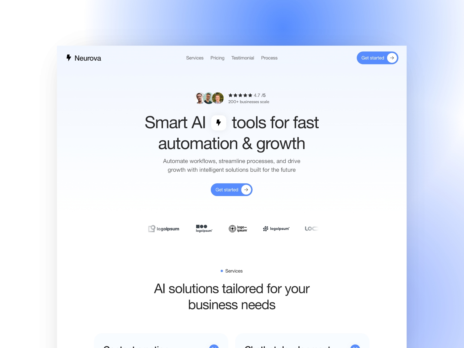 Screenshot of Neurova website