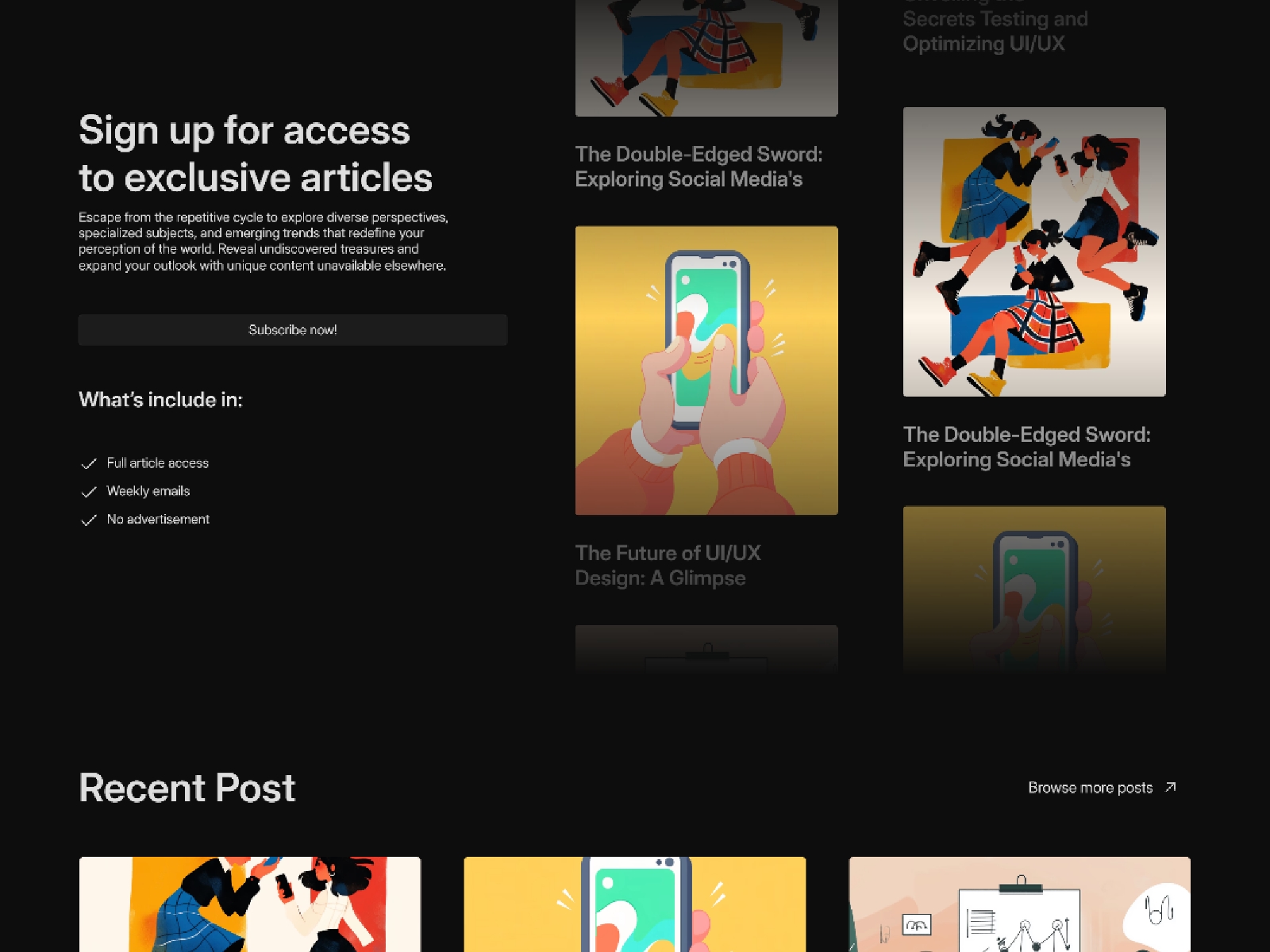 Screenshot 3 of Newsbook memberships website template