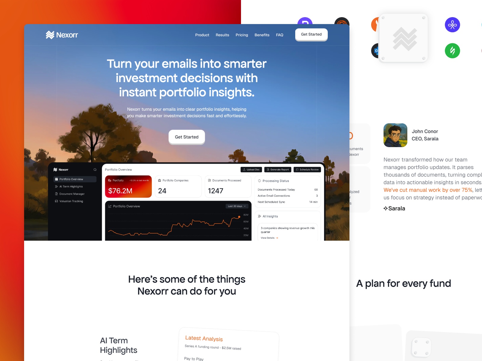 Screenshot of Nexorr website