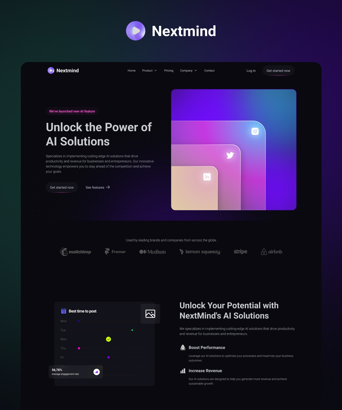 Screenshot of Nextmind website