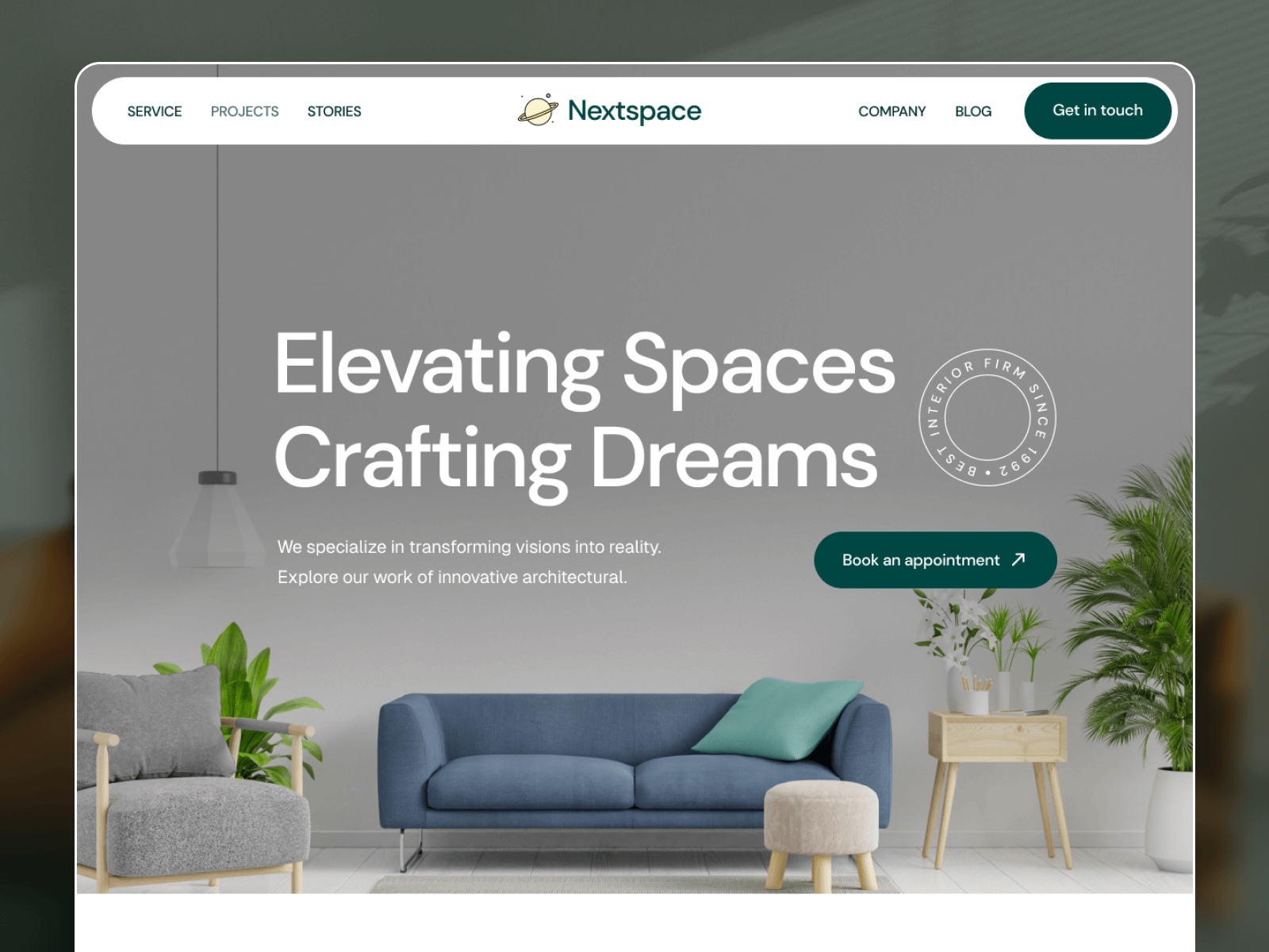 Screenshot of Nextspace website