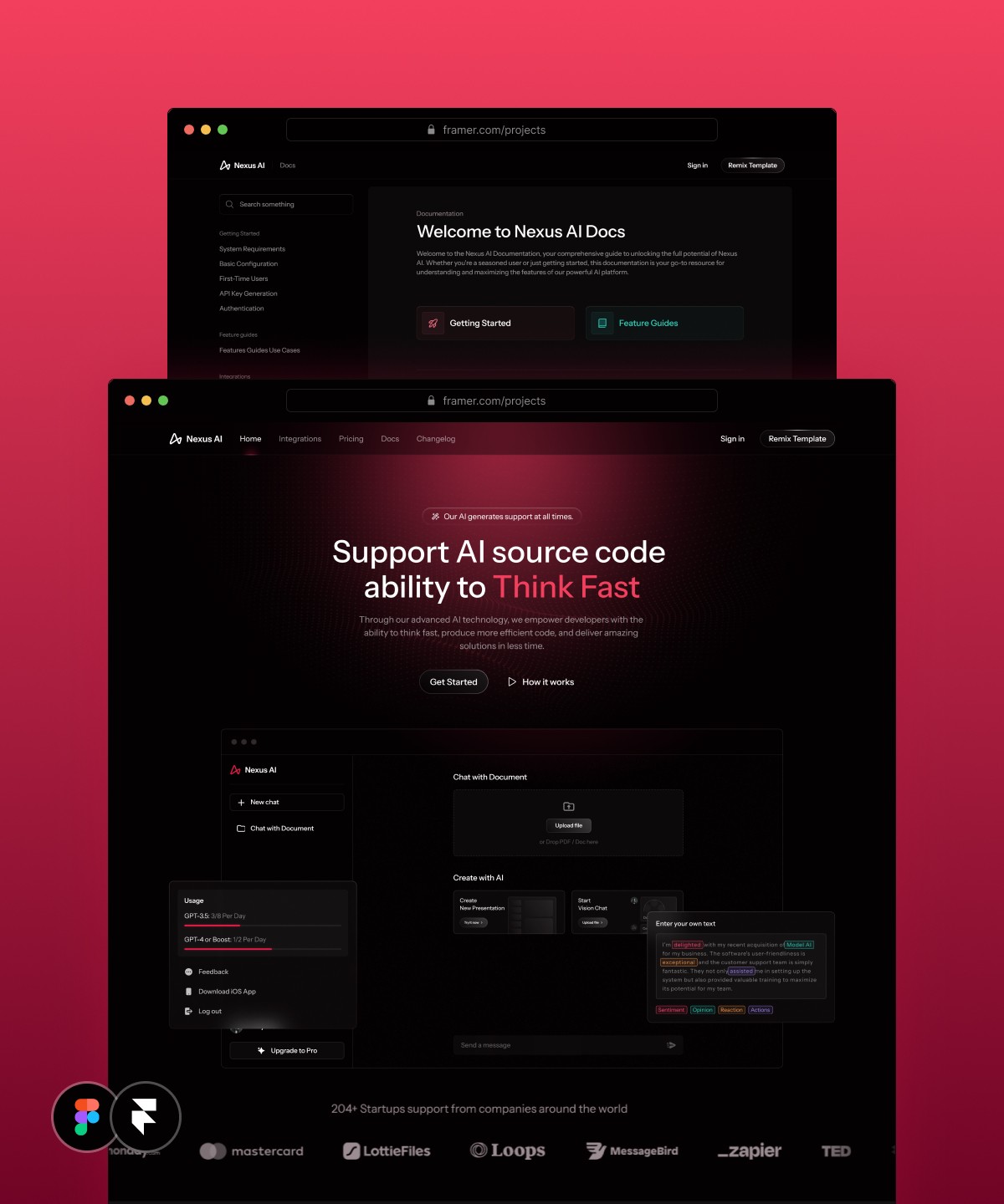 Screenshot of Nexusai website