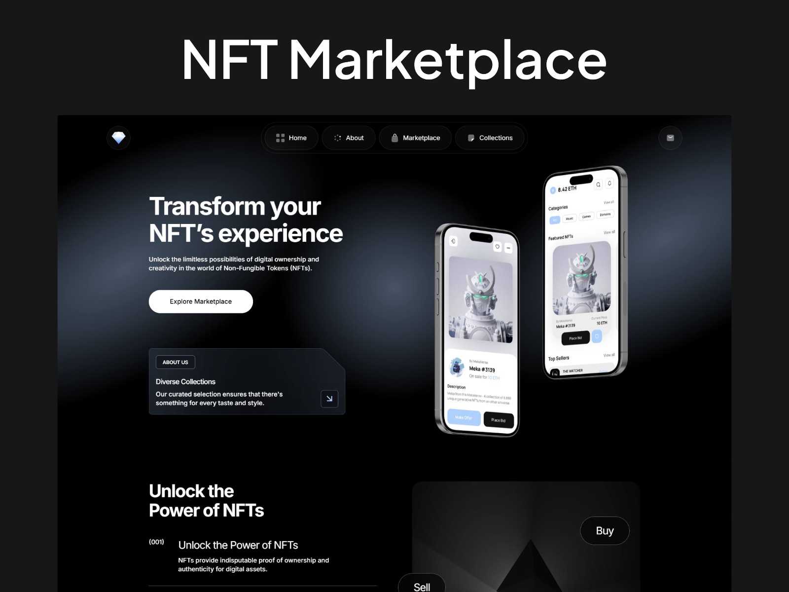 Screenshot of Nftity website