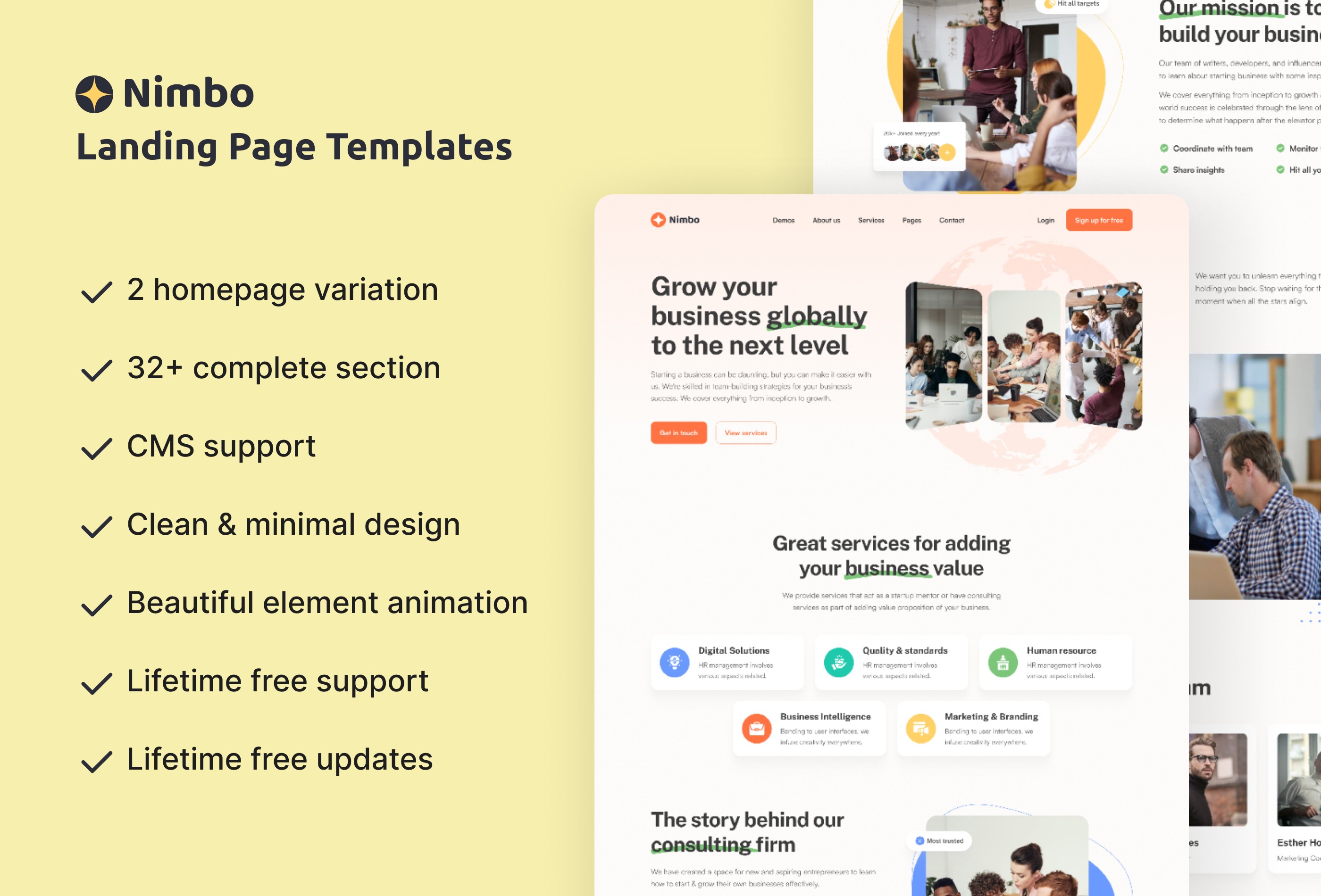 Screenshot 2 of Nimbo multipurpose framer template