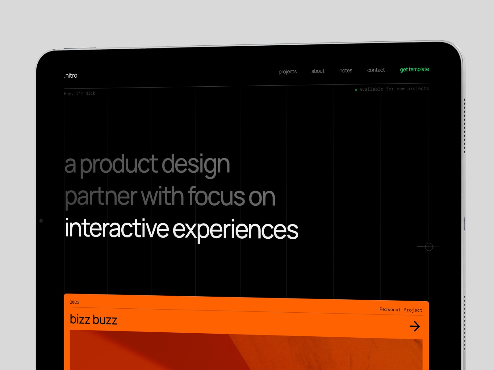 Screenshot of Nitro website