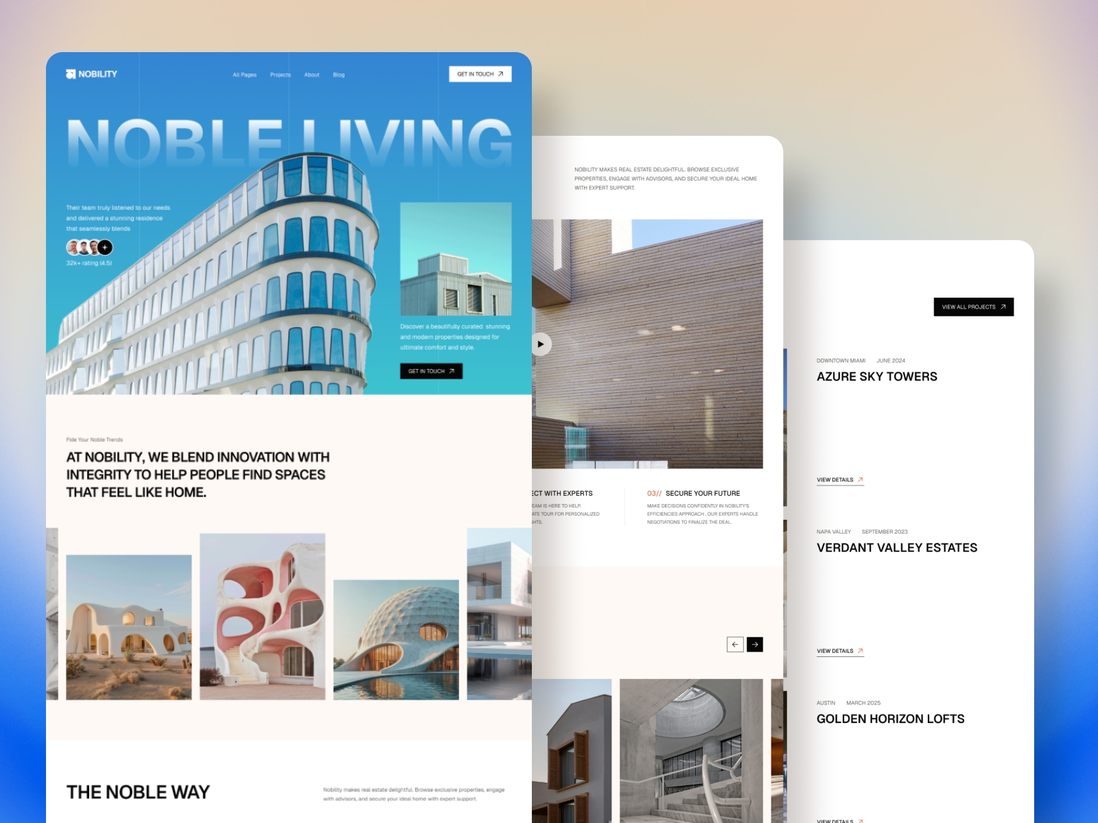 Screenshot of Nobility website