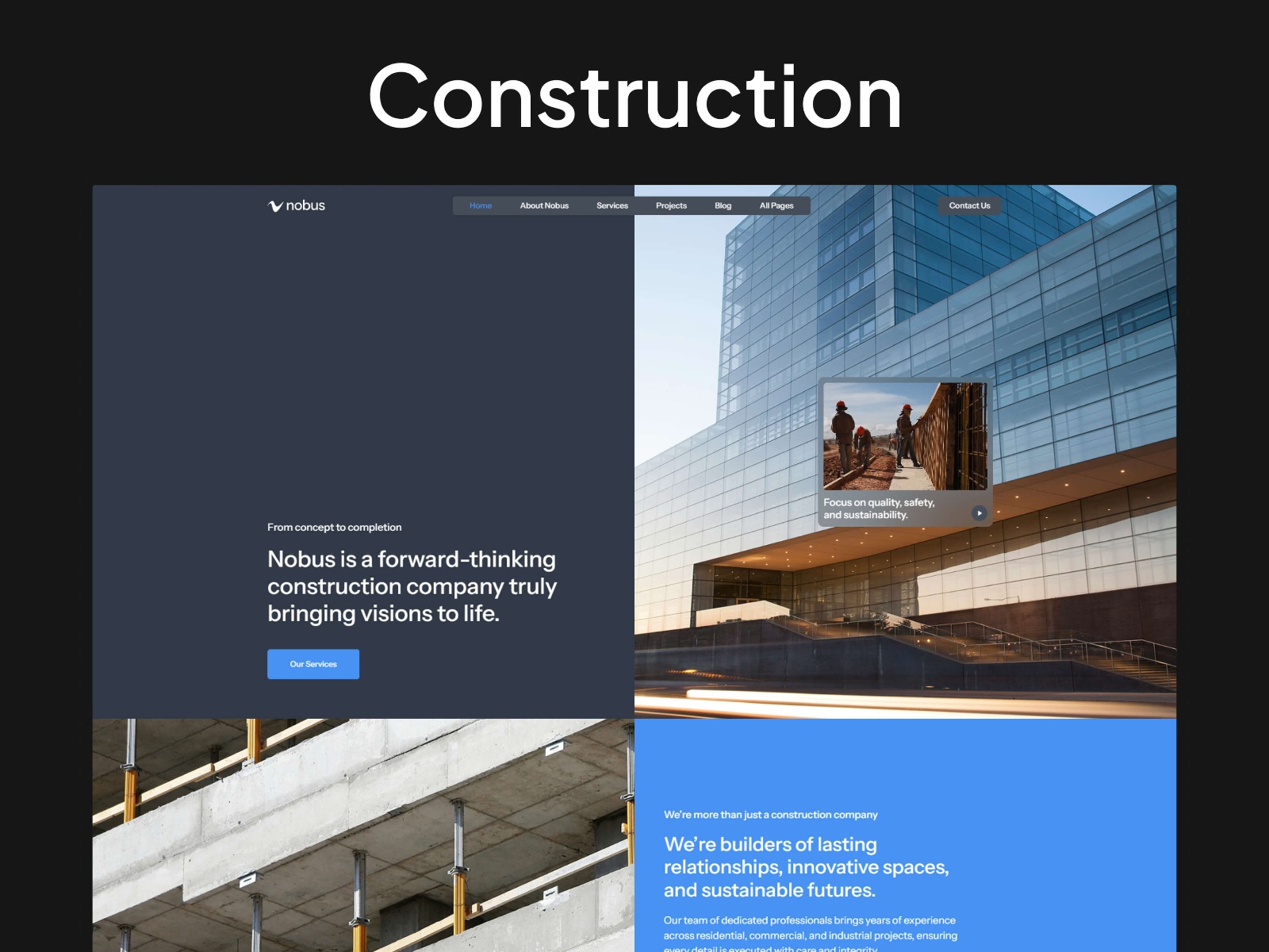 Screenshot of Nobus website