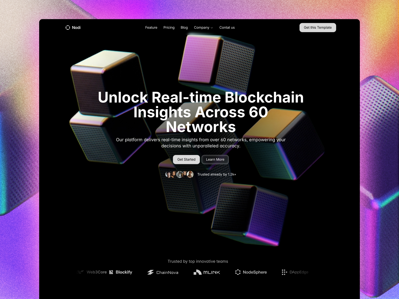 Screenshot of Nodi website