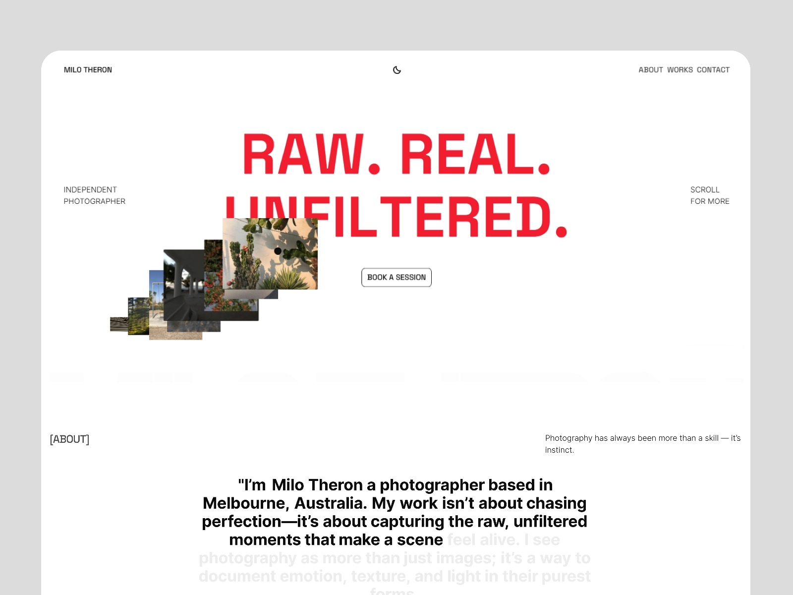 Screenshot of Noirra website