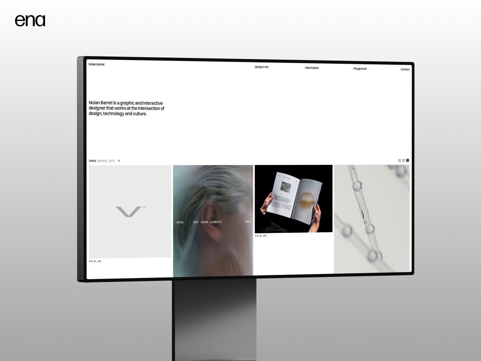 Screenshot of Nolan barret website