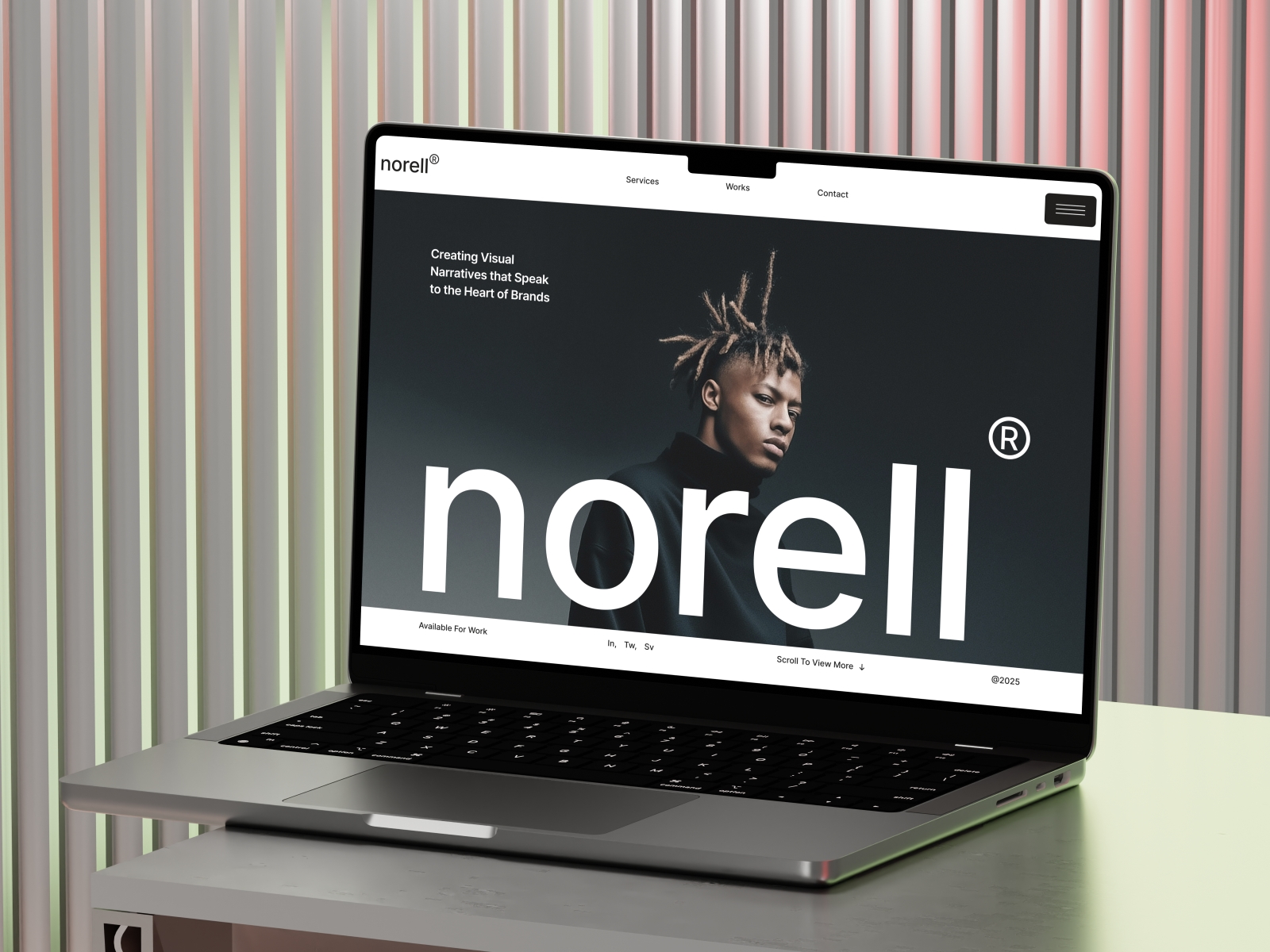 Screenshot of Norell website