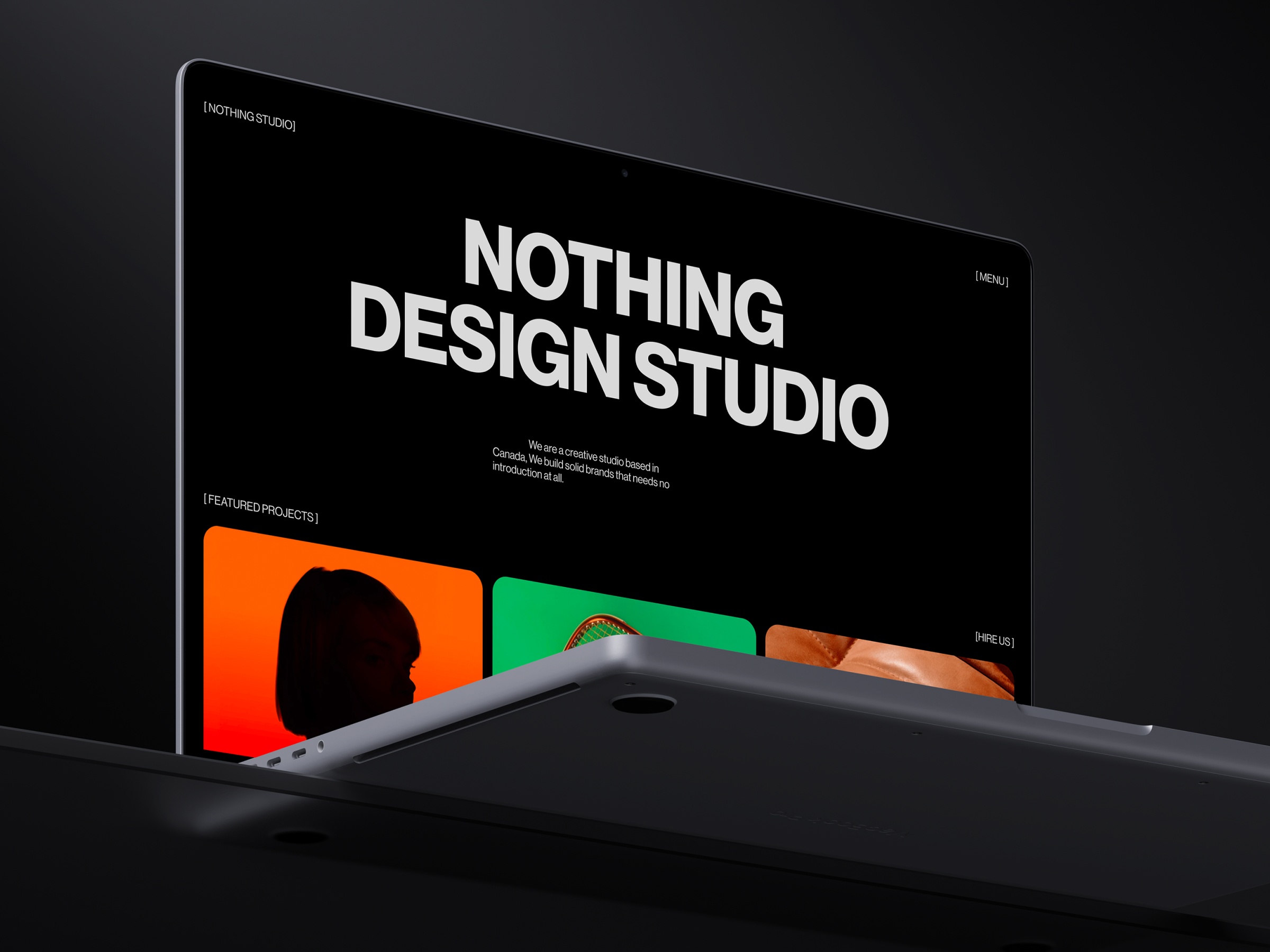 Screenshot of Nothing website