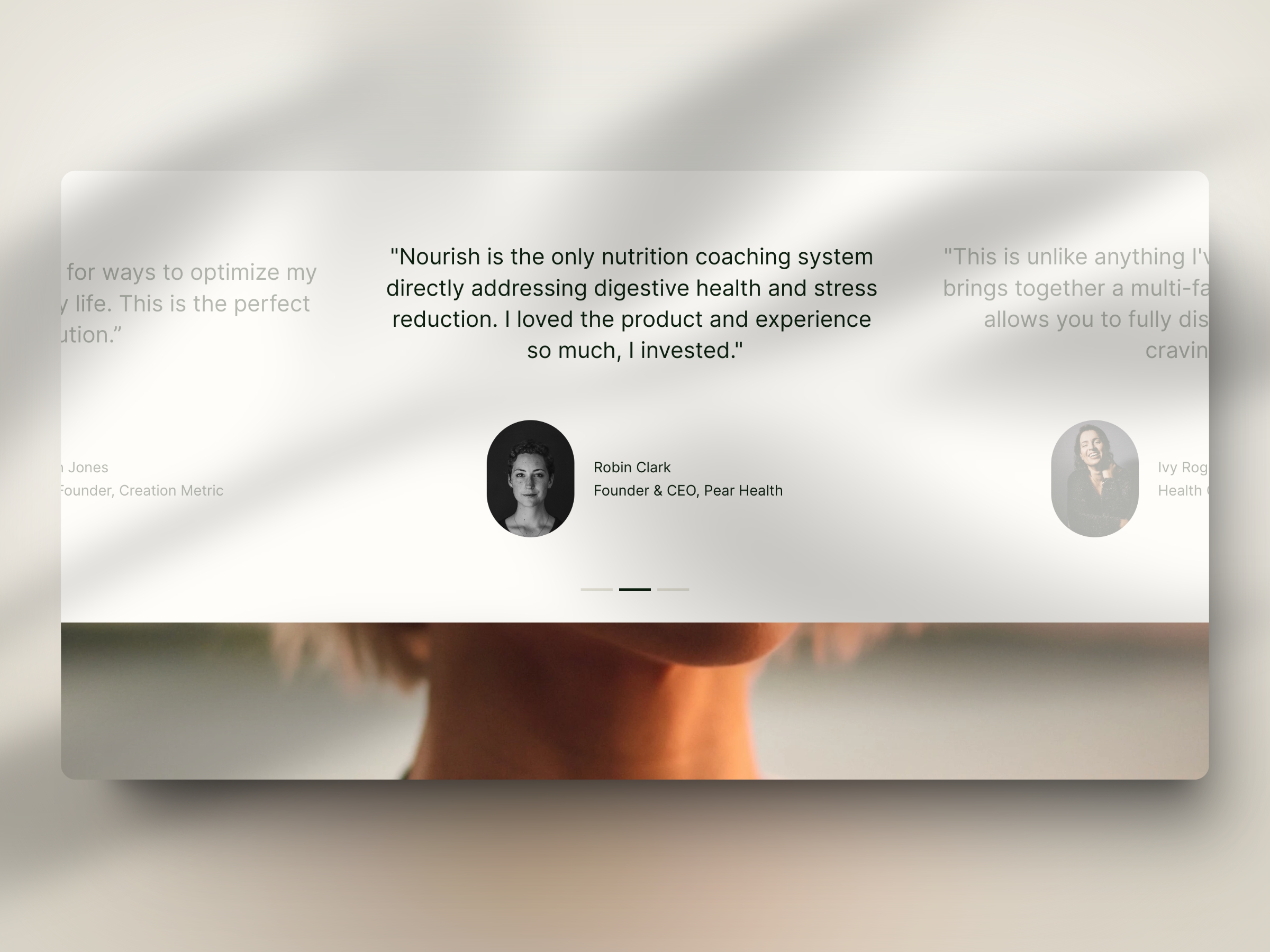 Screenshot 2 of Nourish health wellness template