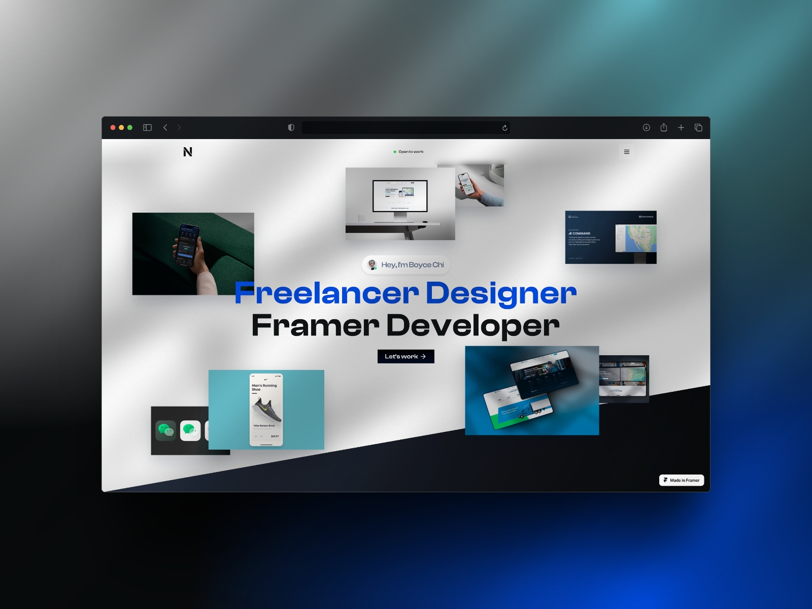 Screenshot of Novafolio website