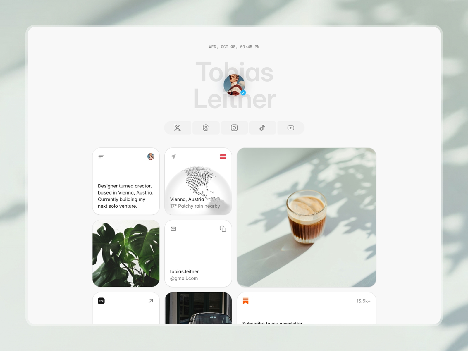 Screenshot of Now website