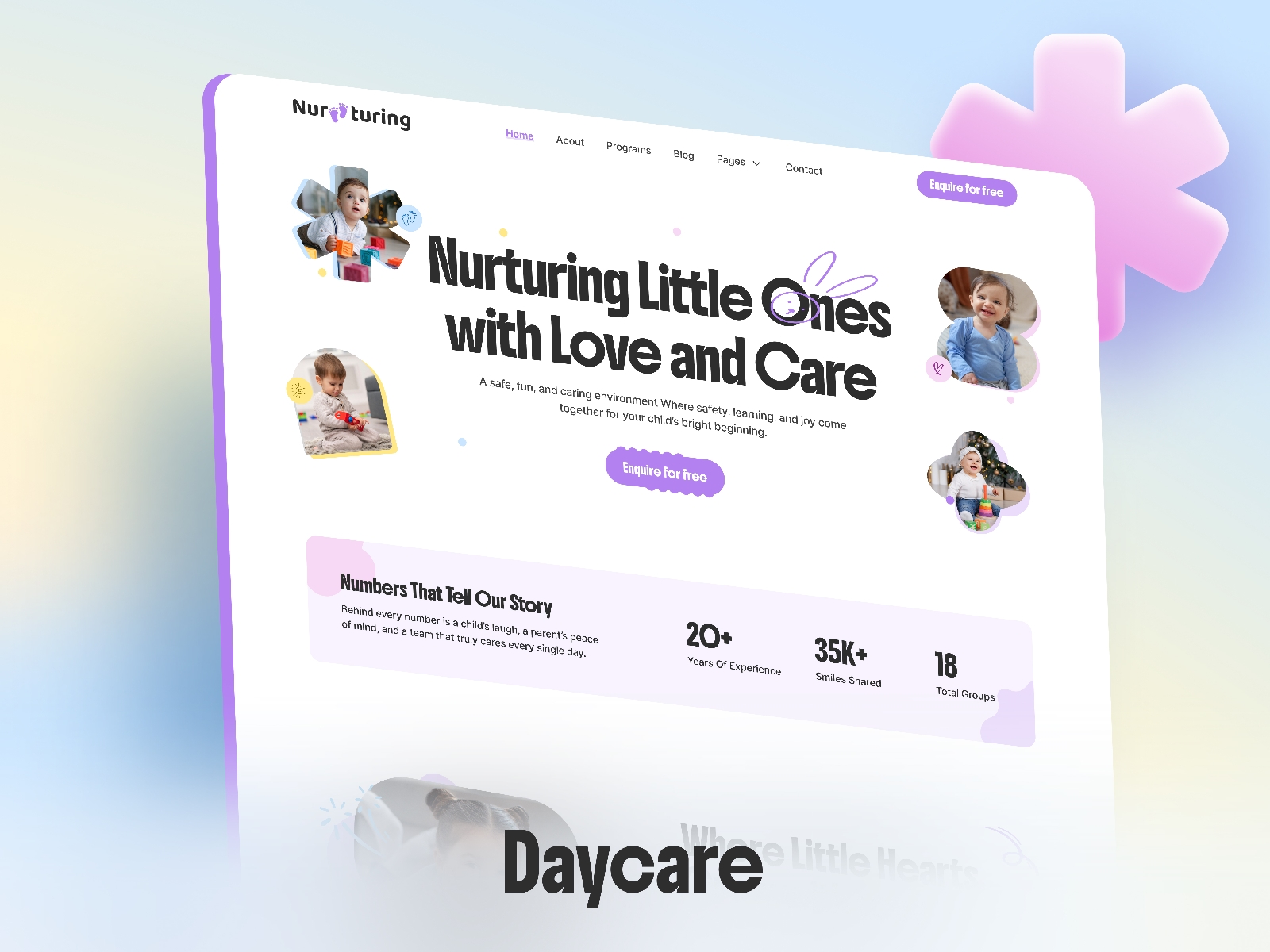Screenshot of Nurturing website