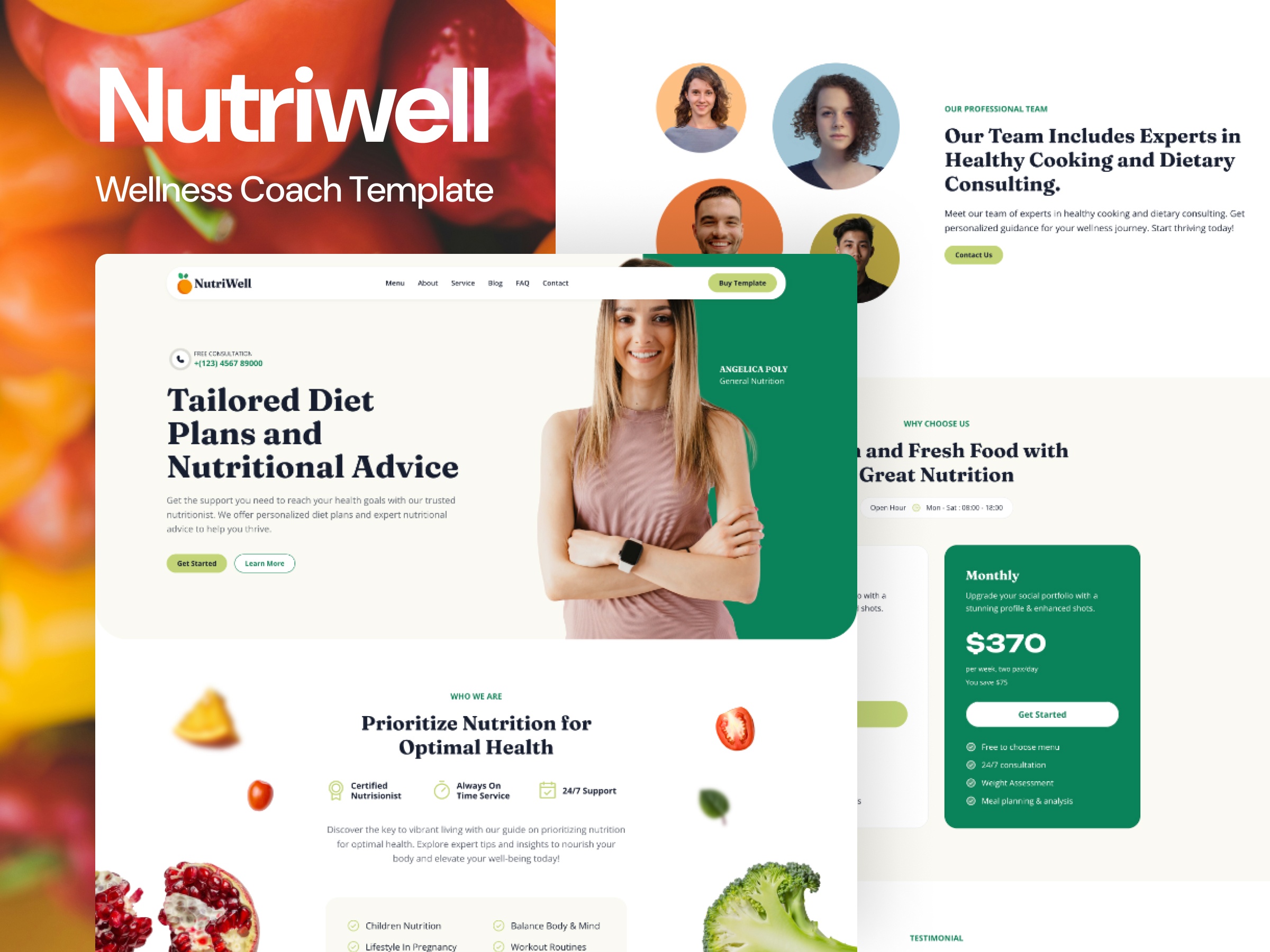 Screenshot of Nutriwell website