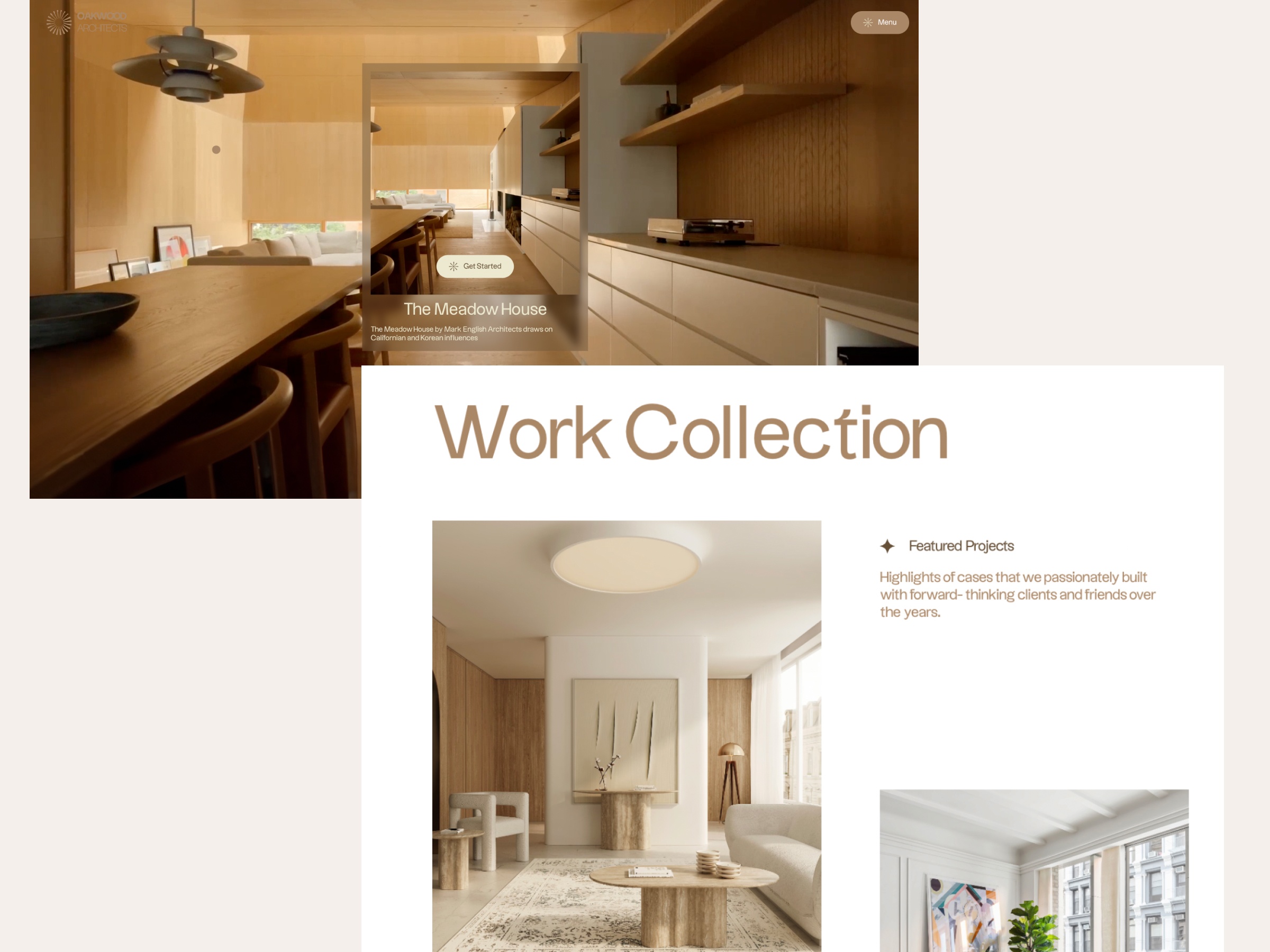 Screenshot of Oakwood real estate website