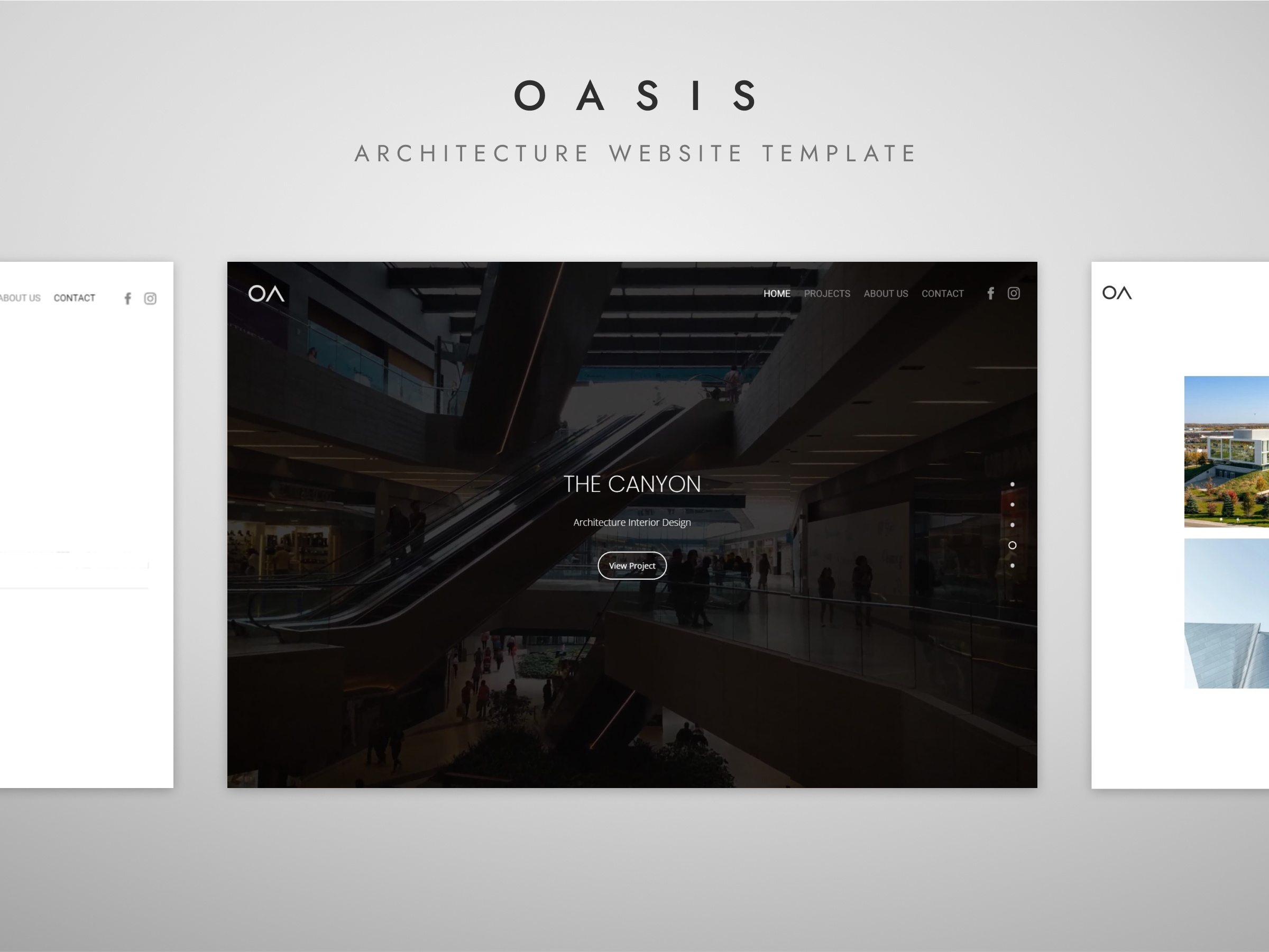 Screenshot of Oasis website