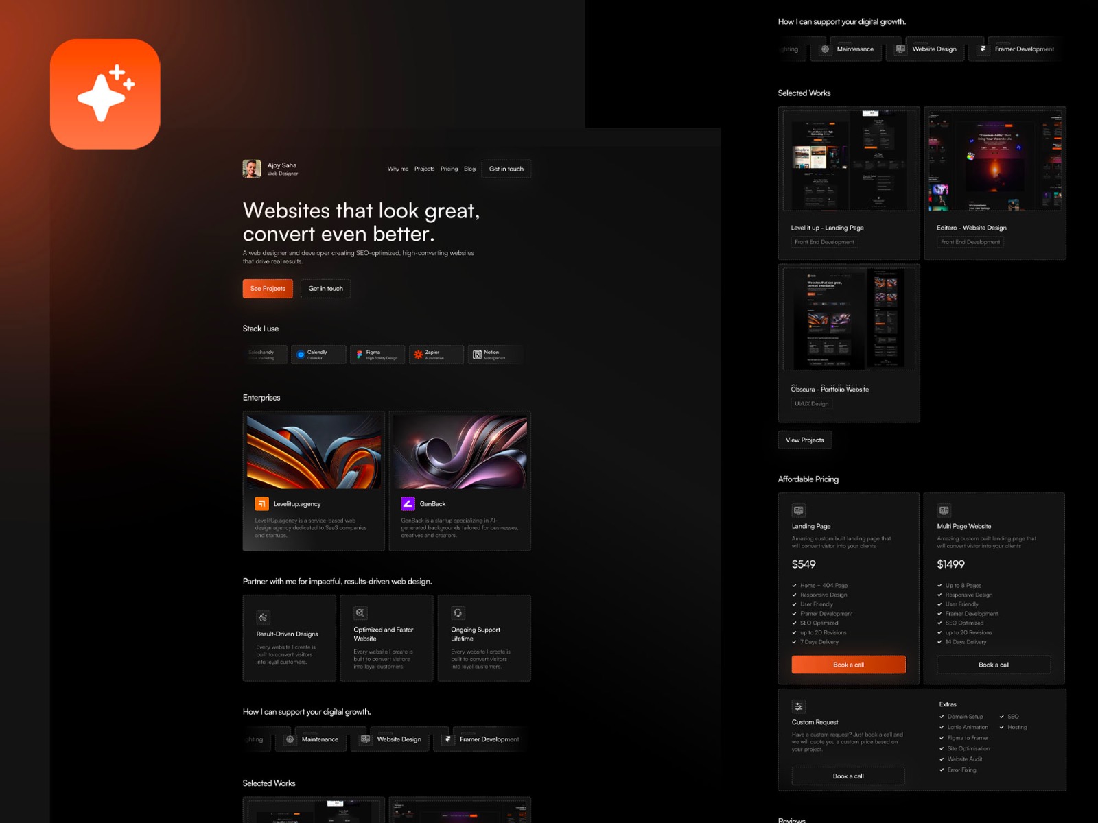 Screenshot of Obscura website