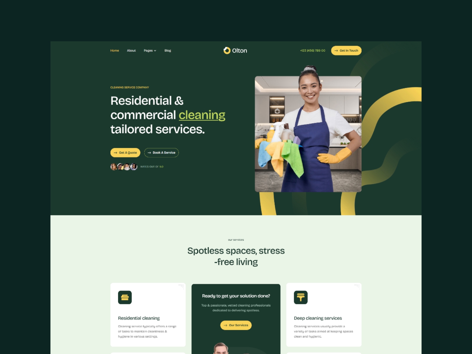 Screenshot of Olton website