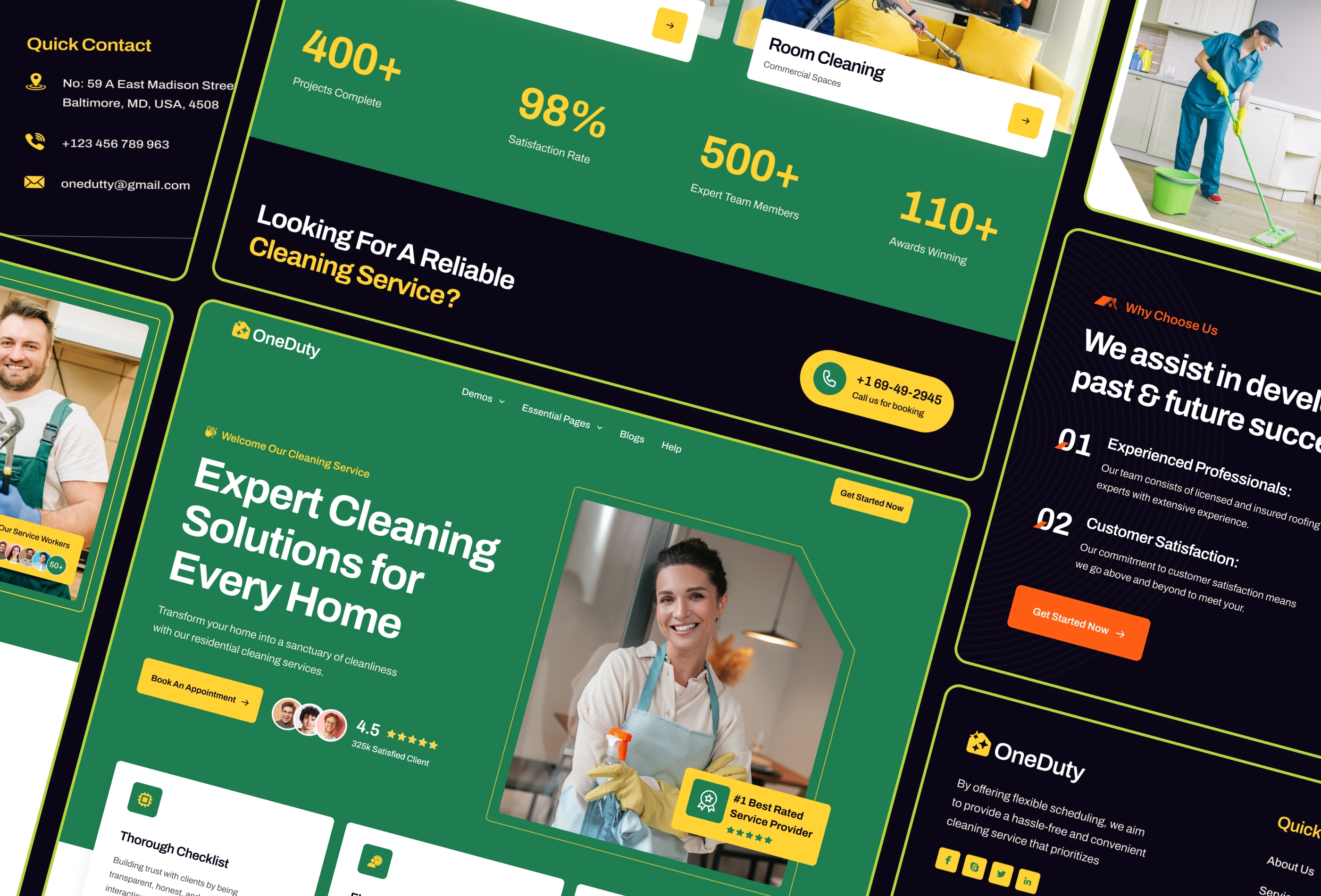 Screenshot 3 of Onduty multi purpose local service framer template