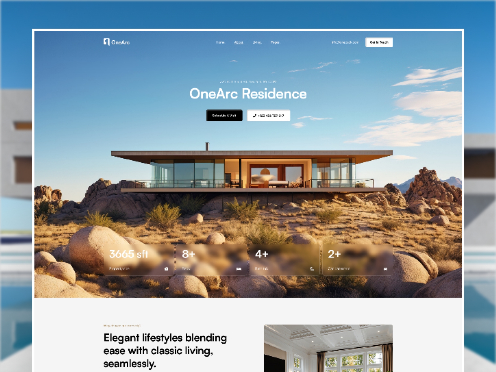 Screenshot of Onearc website
