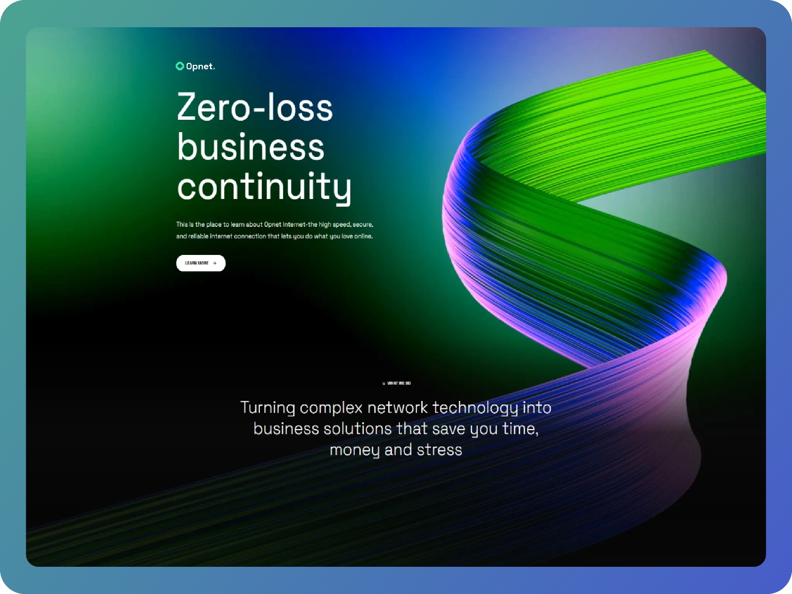 Screenshot of Opnet website