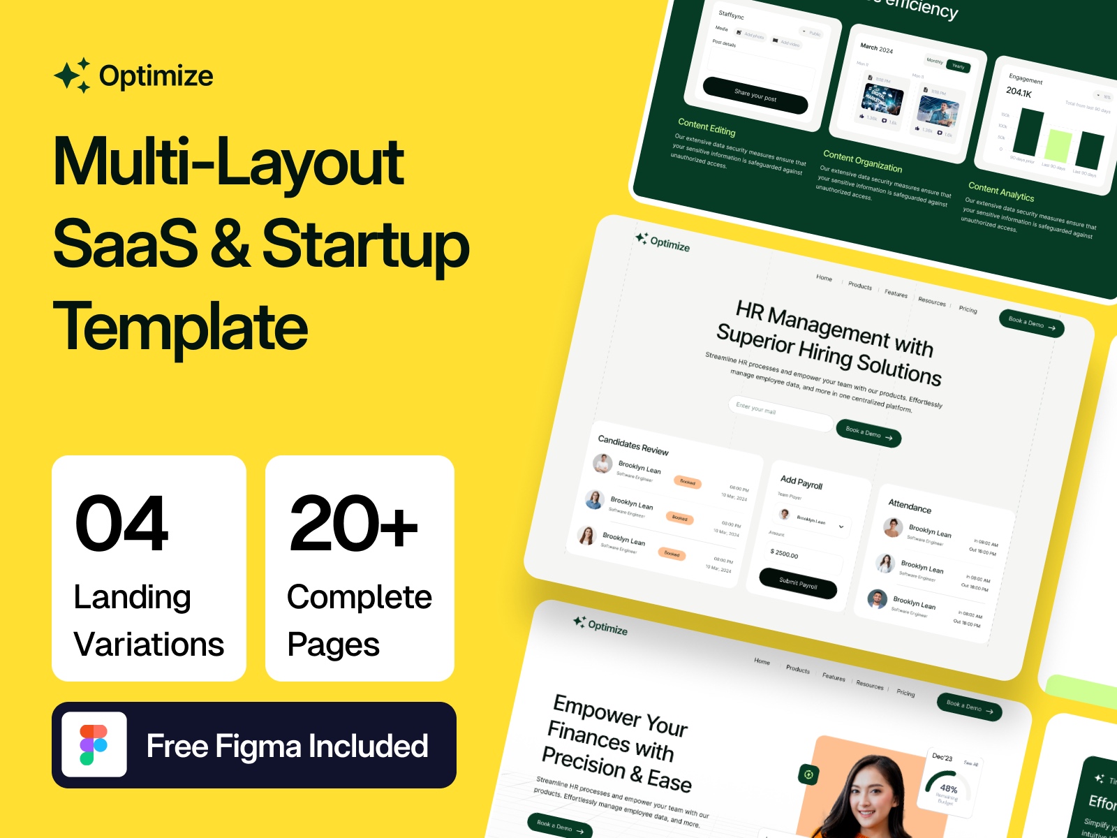 Screenshot of Optimize website