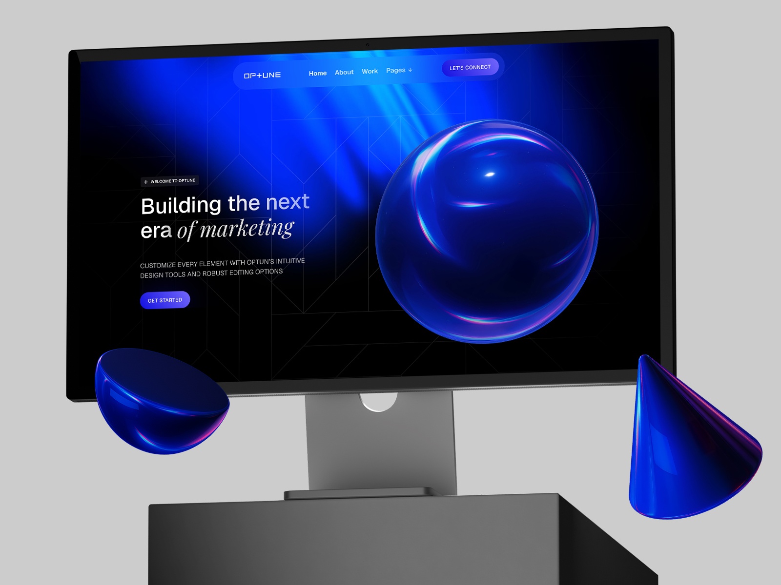Screenshot of Optune x website
