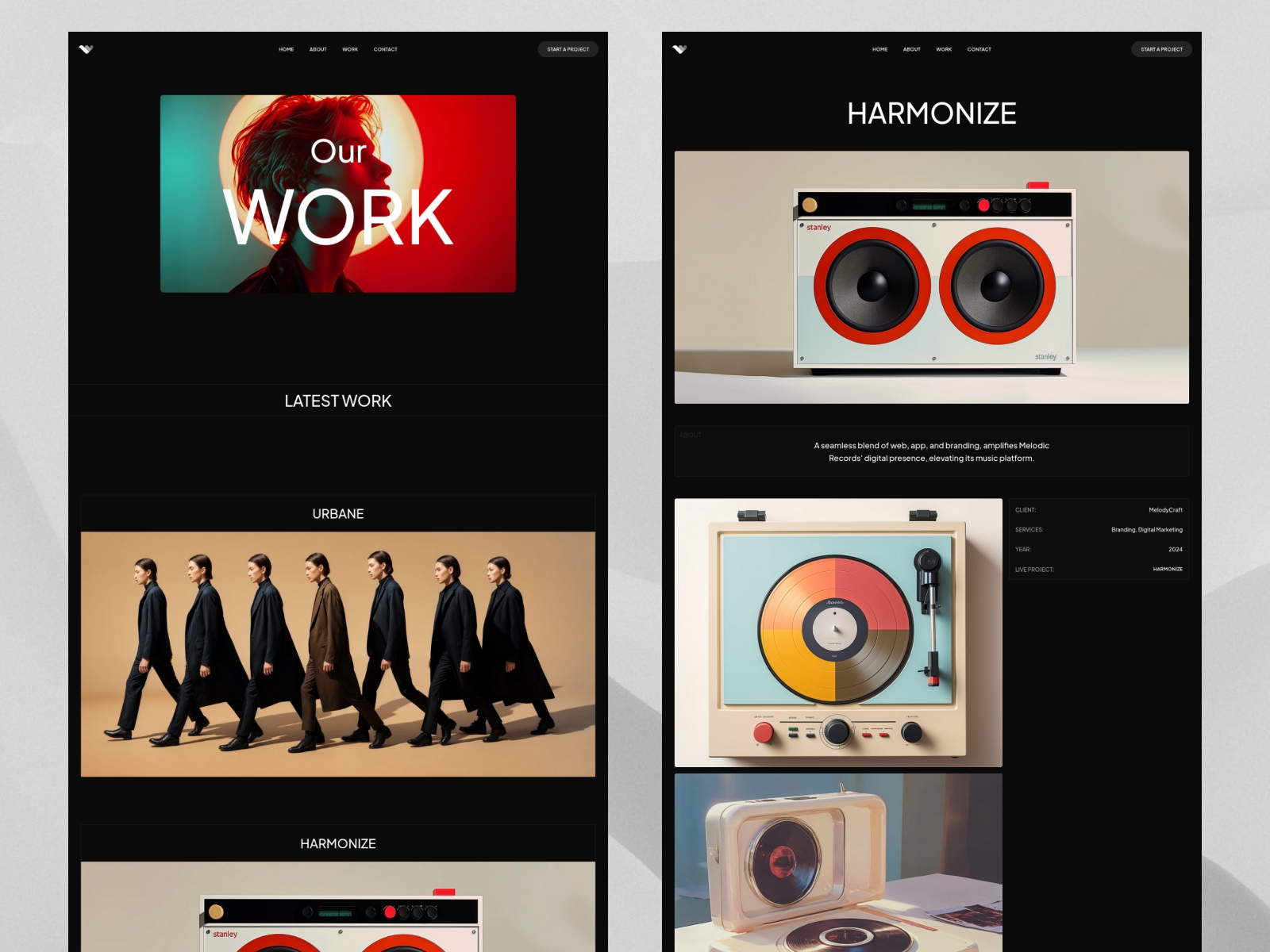 Screenshot of Oryle website