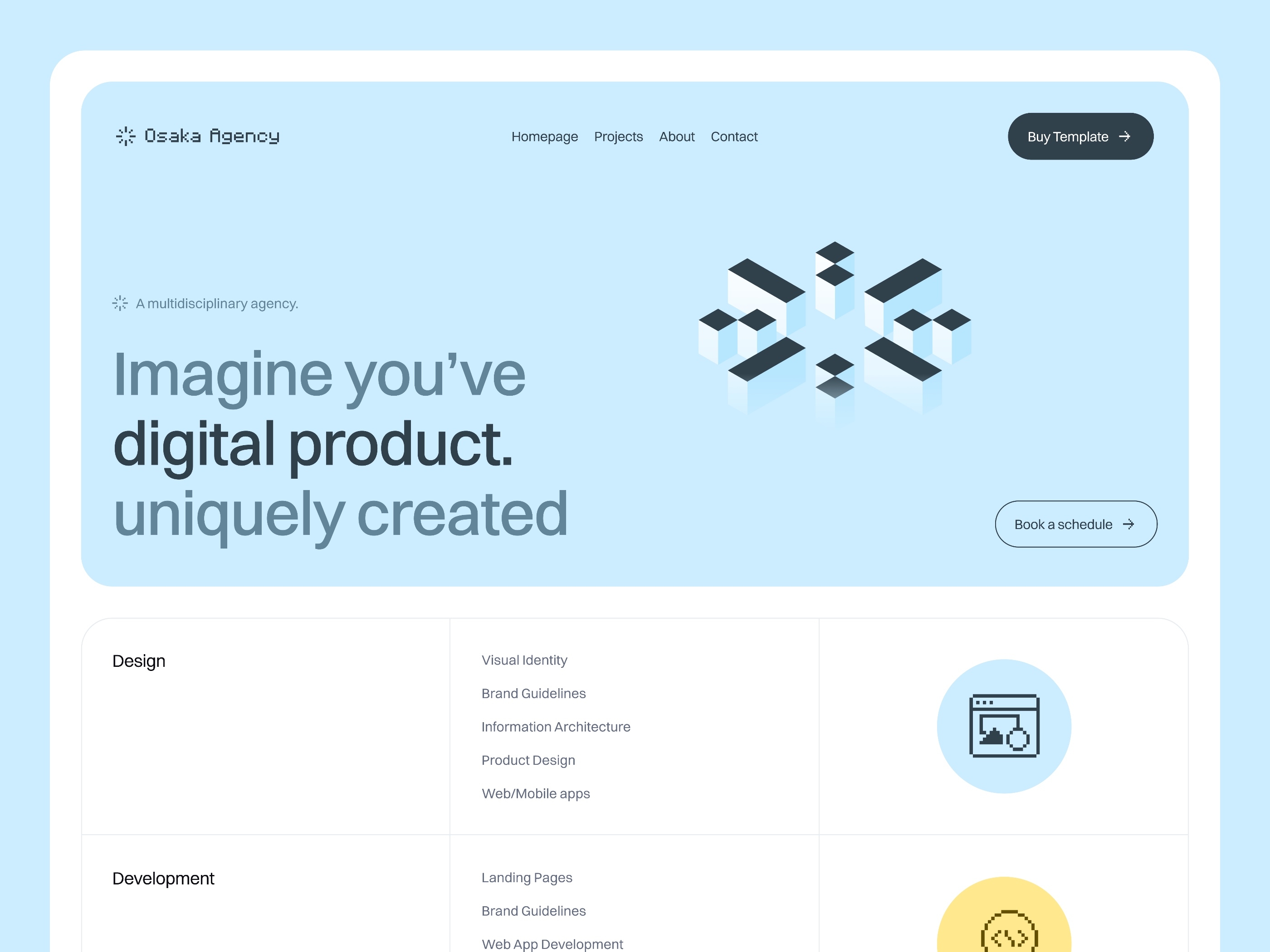 Screenshot of Osakaagency website