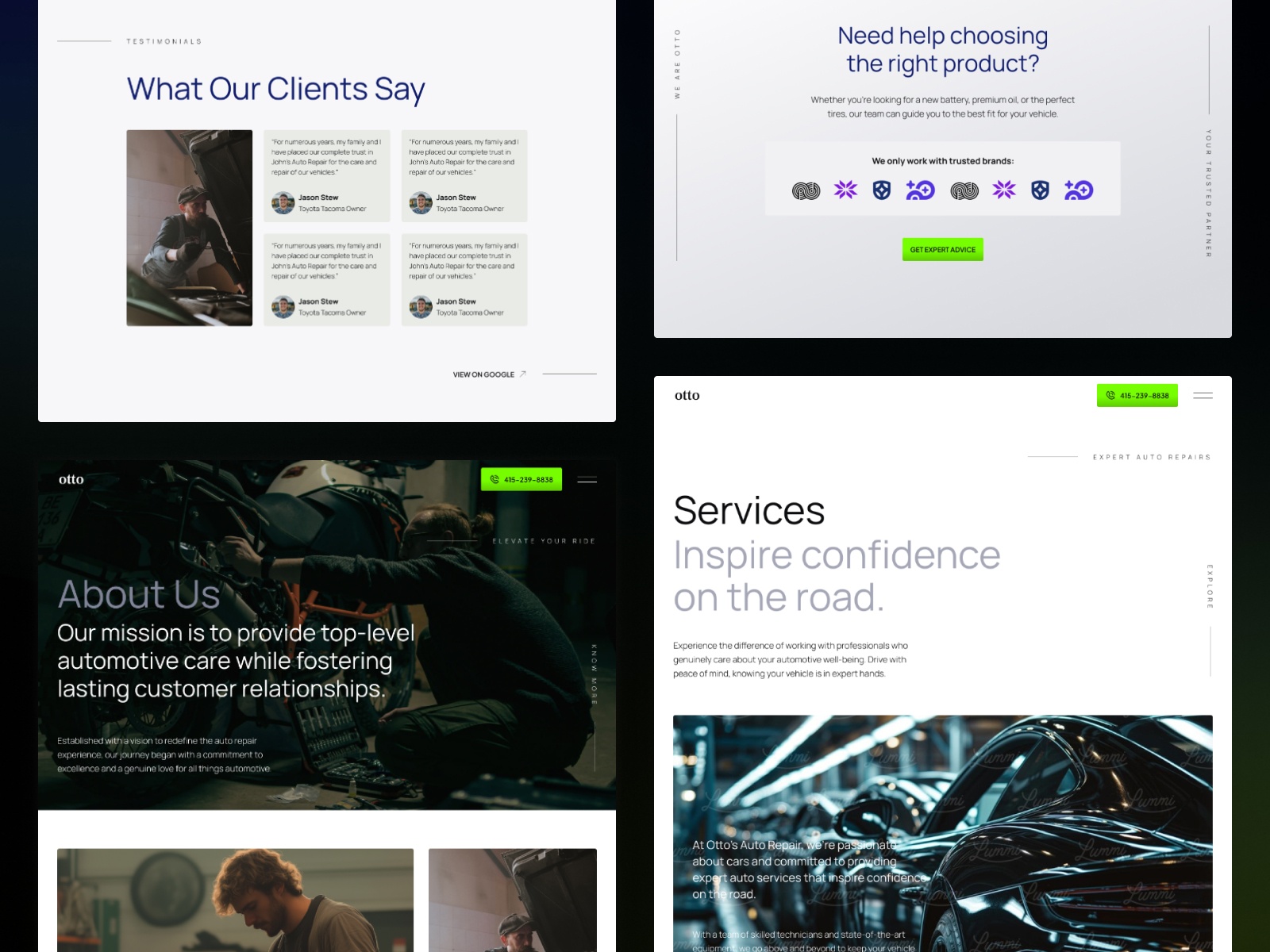 Screenshot of Otto website
