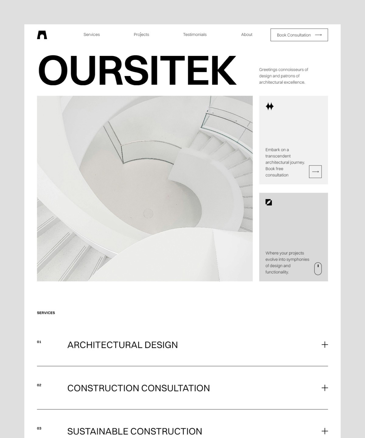 Screenshot of Oursitek website