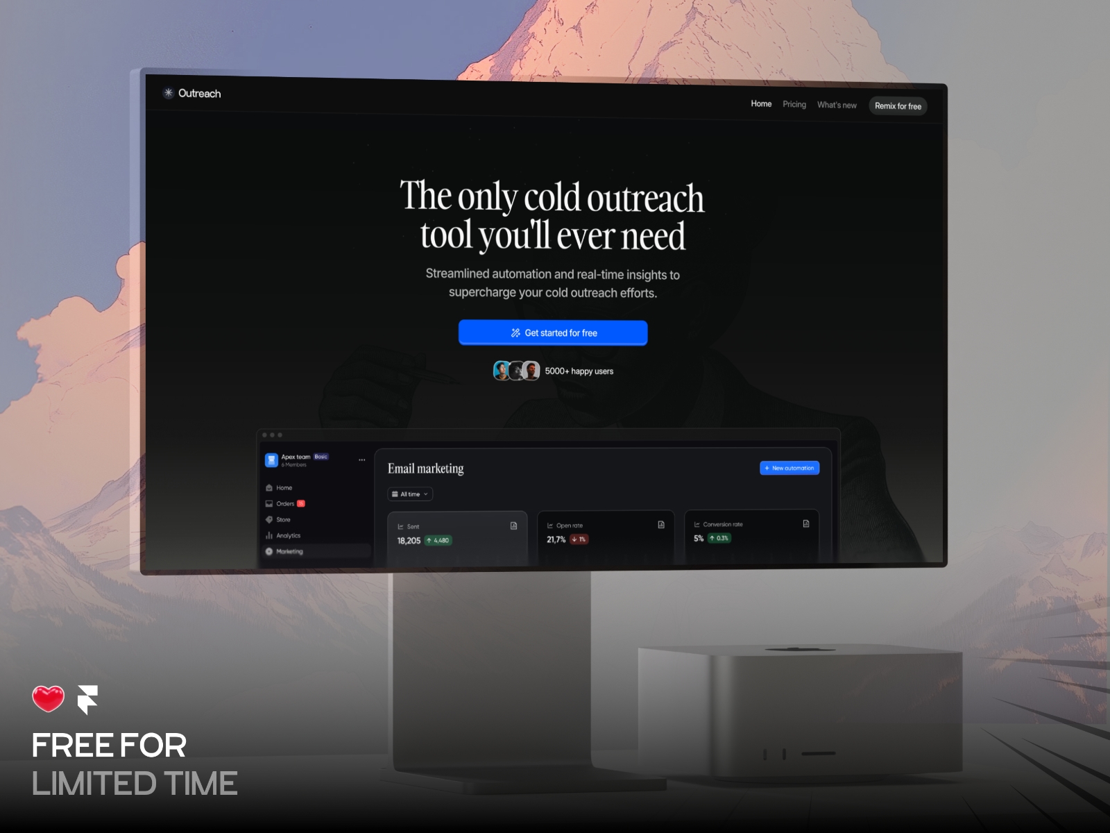 Screenshot of Outreach website