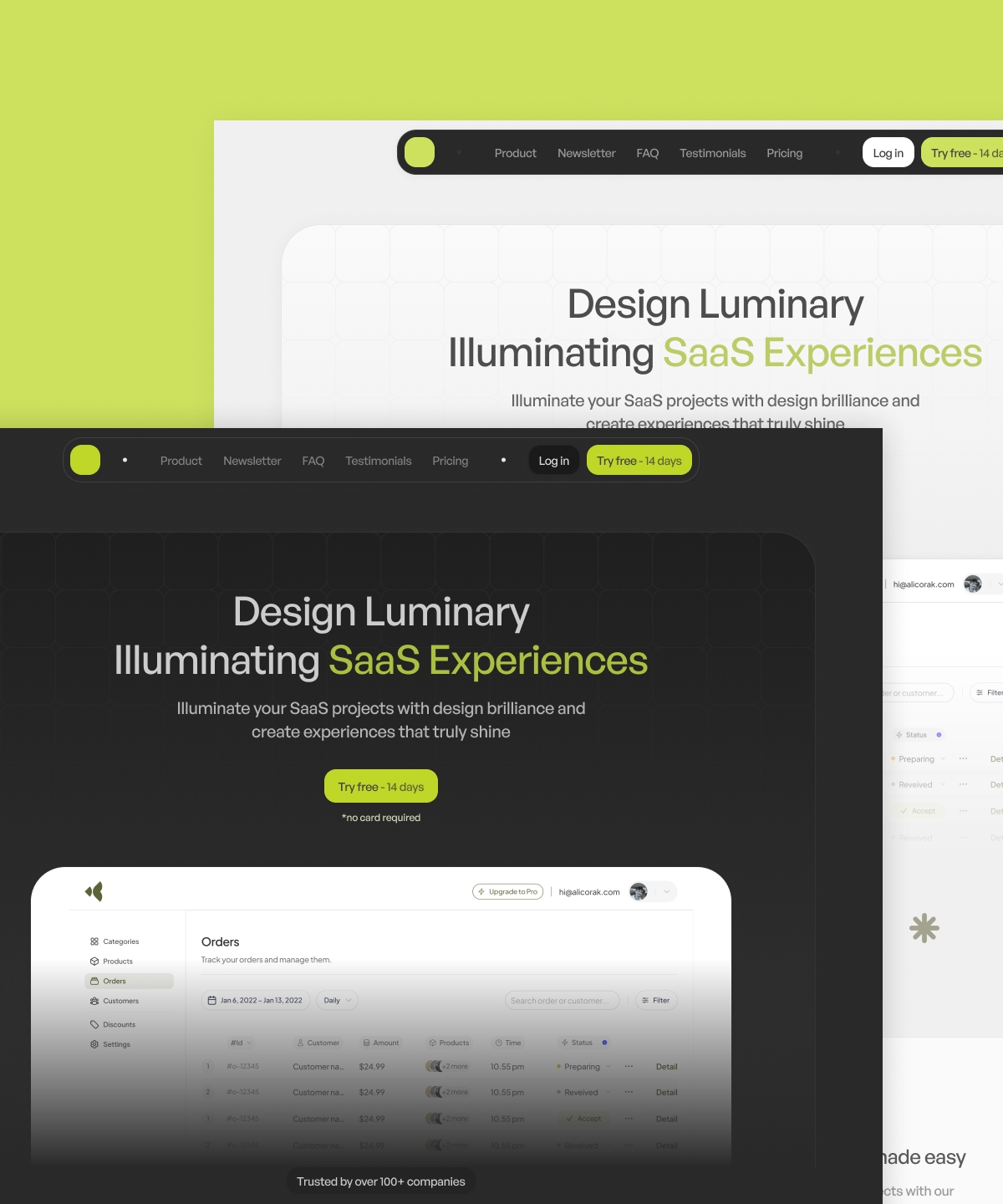 Screenshot of Pastel saas template website