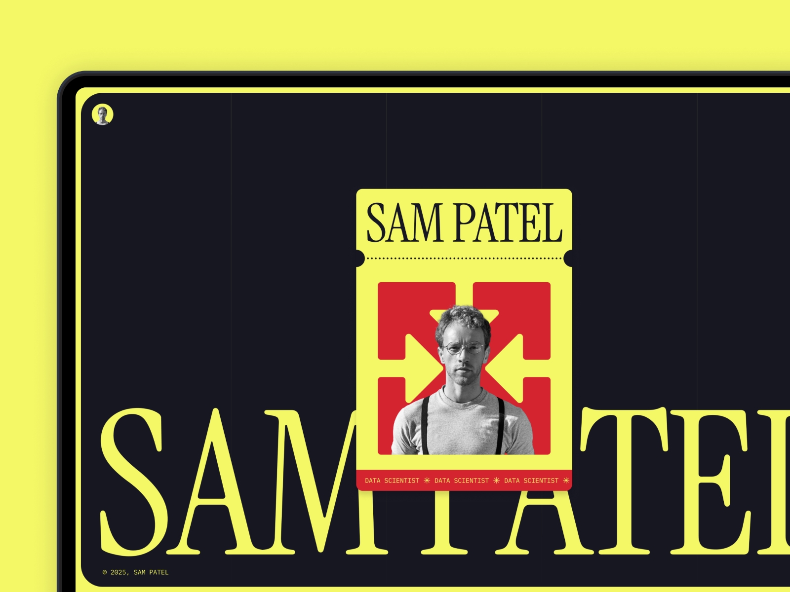 Screenshot of Patel website